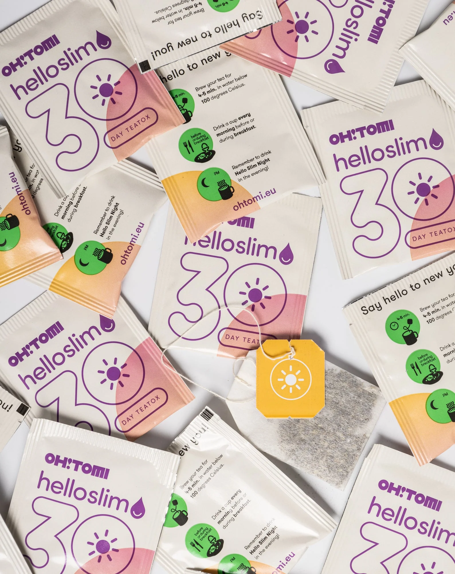 30-Day Body Detox – Fat Burner Day & Night Teas Hello Slim by Oh!Tomi - Image 3
