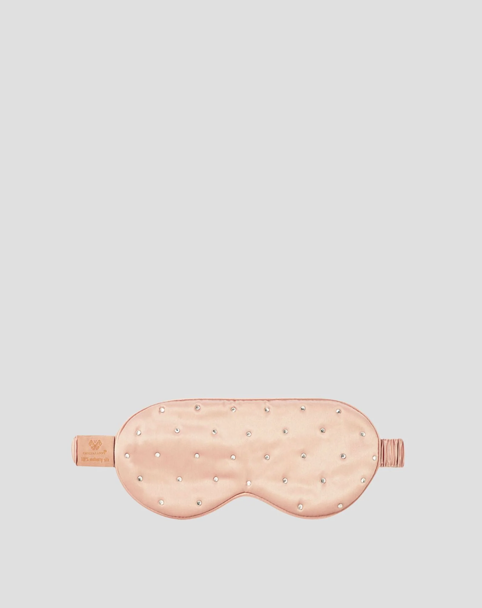 Bandeau de soie pour le sommeil décoré de cristaux – rose gold Crystallove - Image 3
