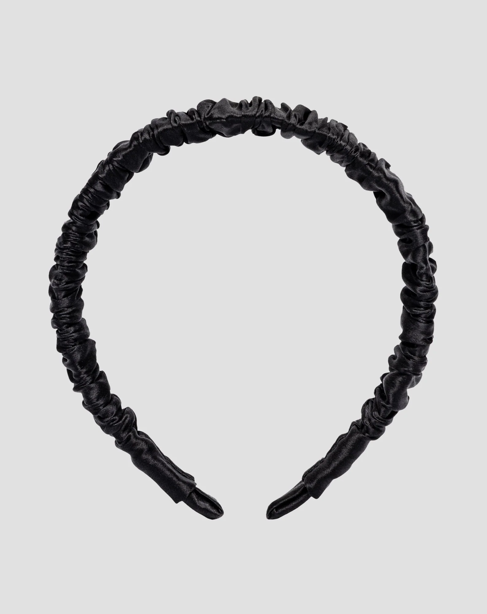 Bandeau en soie noire, 100% naturelle - Twisty