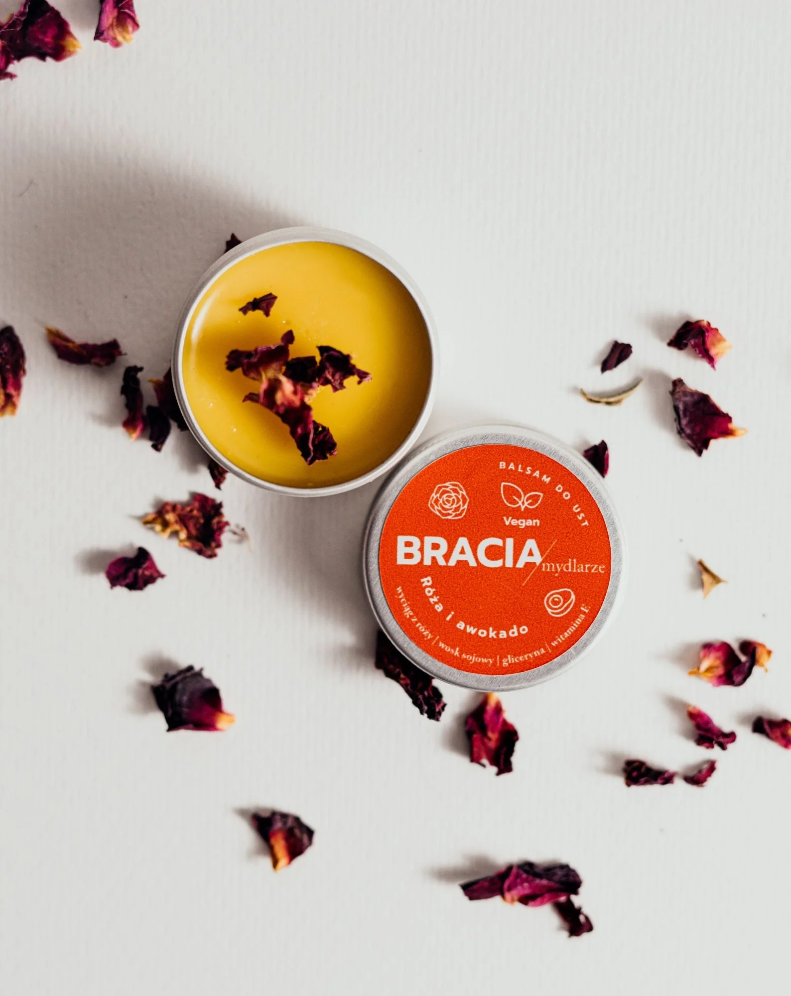 Baume à lèvres régénérant à la rose et à l'avocat avec vitamine E Bracia Mydlarze - Image 3