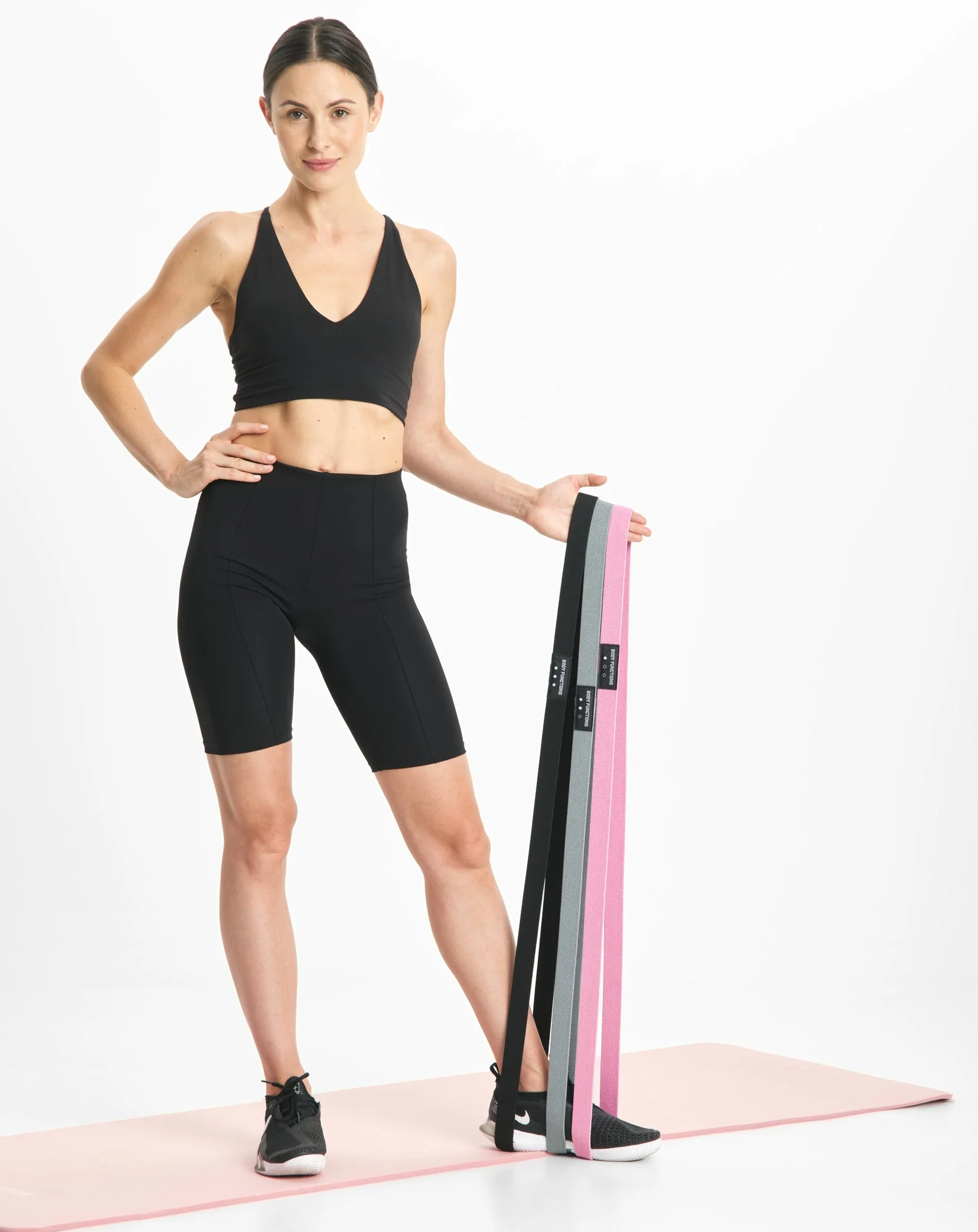 Body Functions Bandes de résistance de 208 cm de long pour exercices de fitness, lot de 3. - Image 3