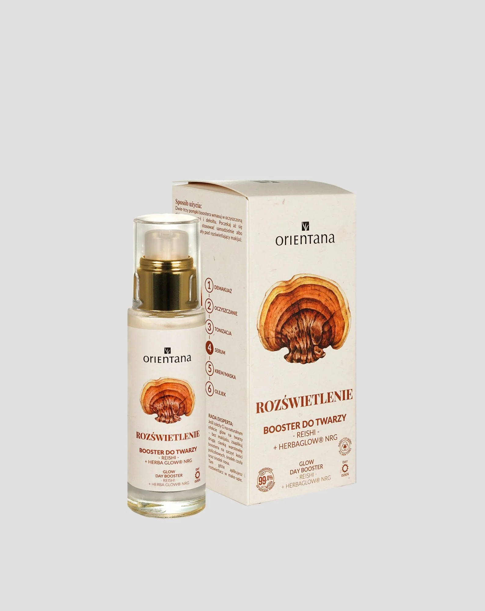 Booster lumineux avec adaptogènes reishi et rhodiola rosea Orientana - Image 3