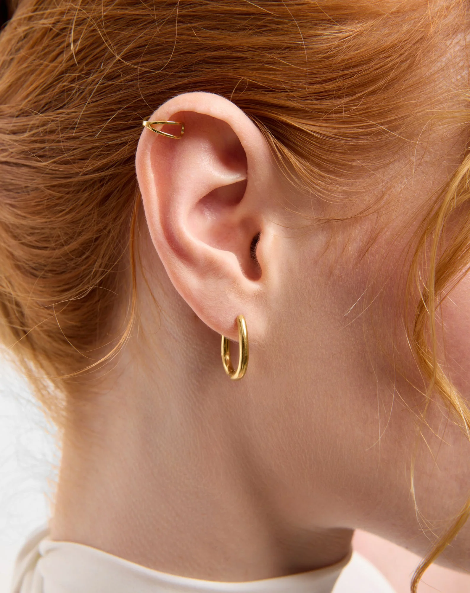 Boucles d’oreilles dorées à l’or fin avec pierres naturelles jade rose set de boucles d’oreilles Mys - Image 3