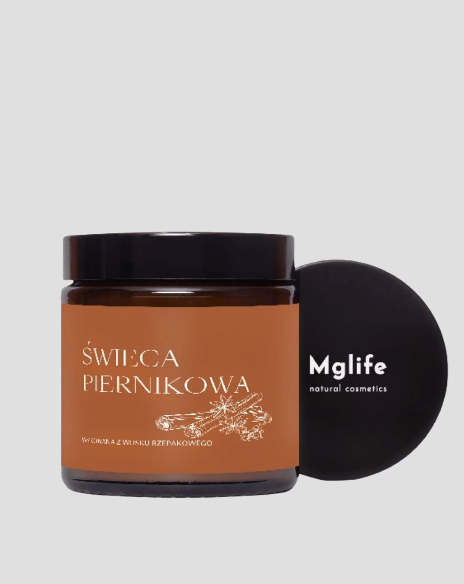 Bougie en cire de canola en pain d’épice avec des huiles et une mèche 100 % coton Mglife - Image 3
