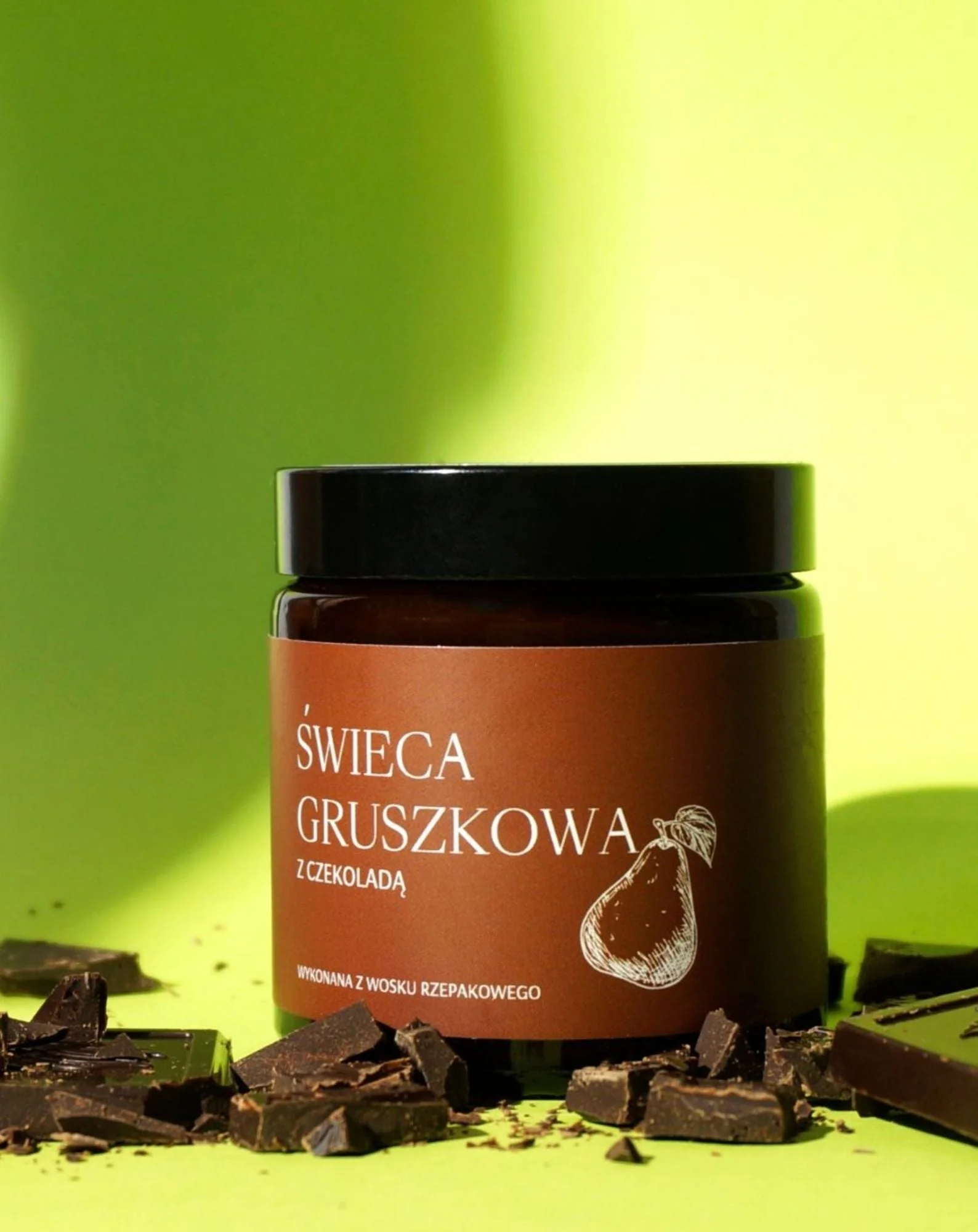 Bougie en cire de colza naturelle au parfum de poire au chocolat Mglife - Image 3