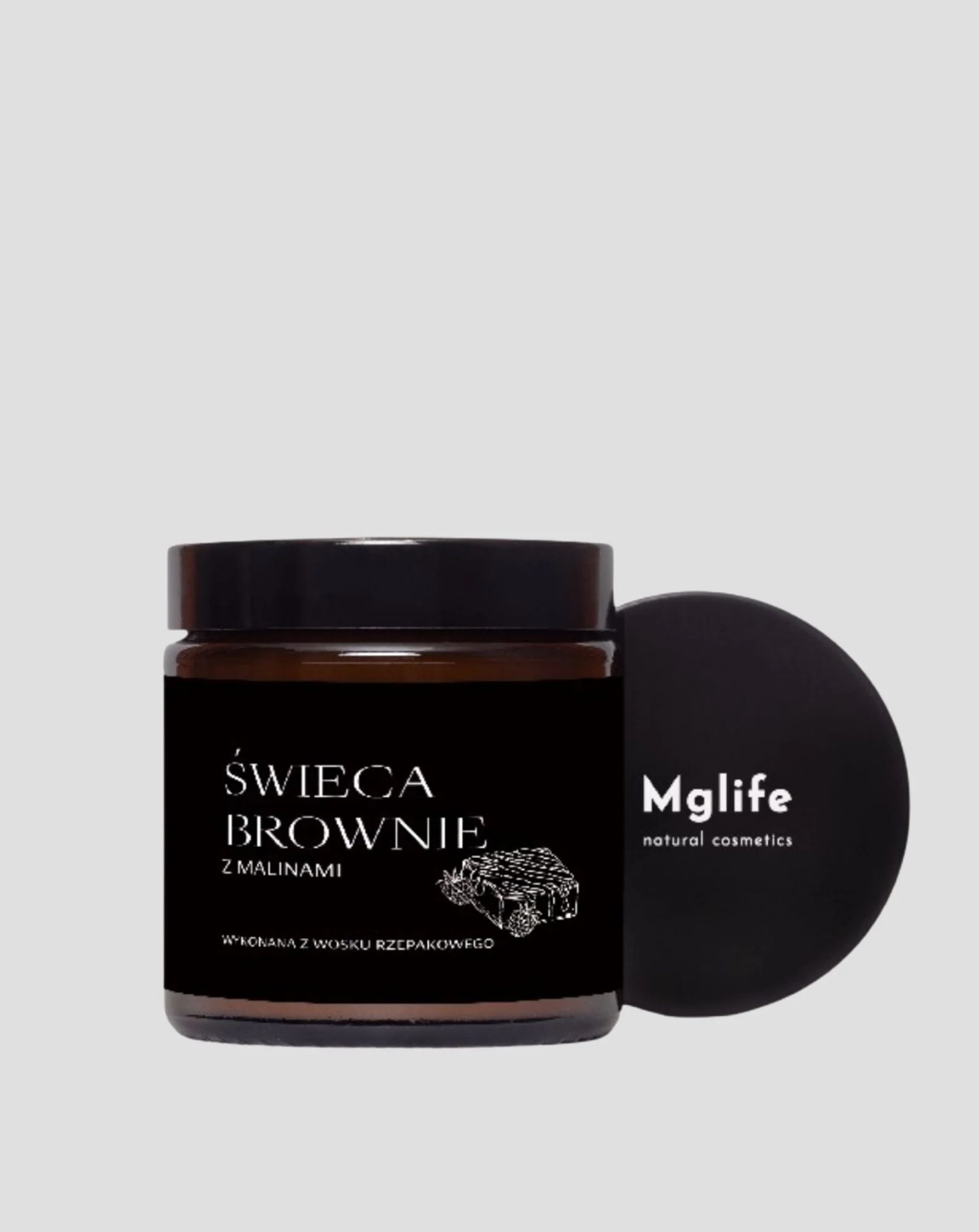 Bougie parfumée végétalienne au parfum de brownie à la framboise 120 ml MgLife - Image 4