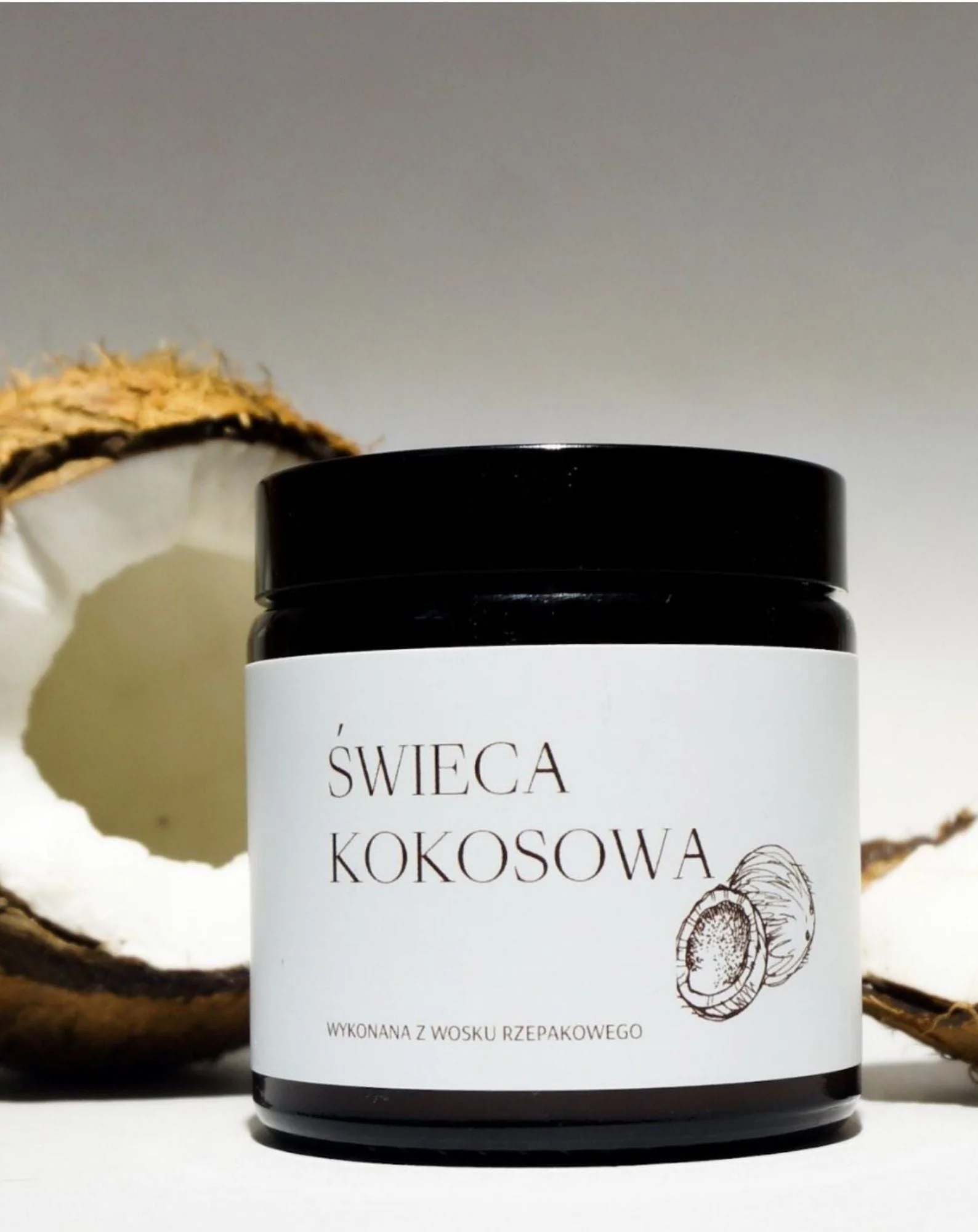 Bougie végétalienne au colza avec mèche en coton au parfum de noix de coco 120 ml MgLife - Image 3