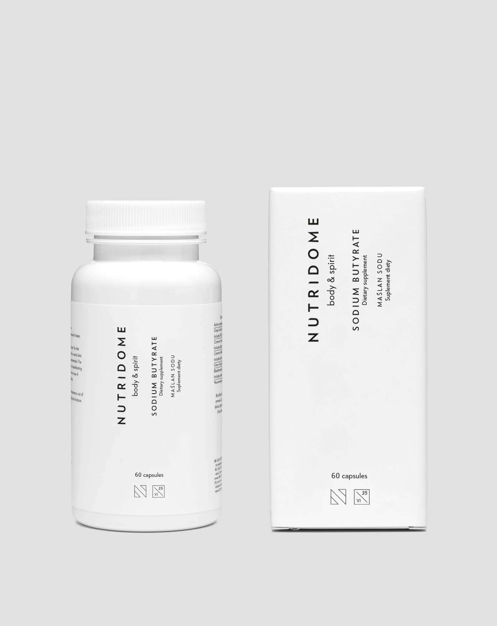 Butyrate de Sodium 620 mg Nutridome - Soutien de la Flore Intestinale et de l’Inflammation - 60 gélules - Image 3