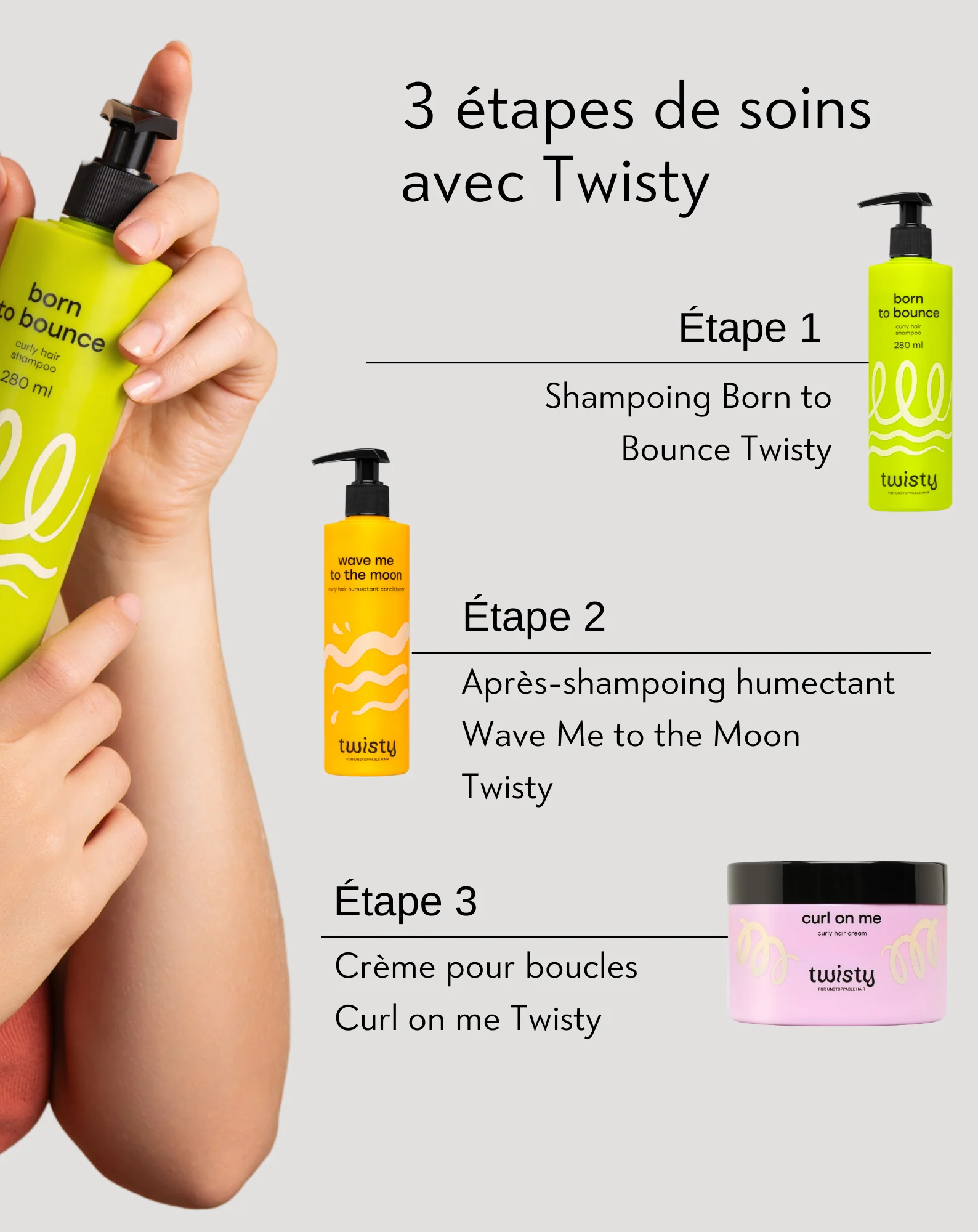 Coffret de soins et coiffage pour cheveux bouclés et ondulés de Twisty - Image 4
