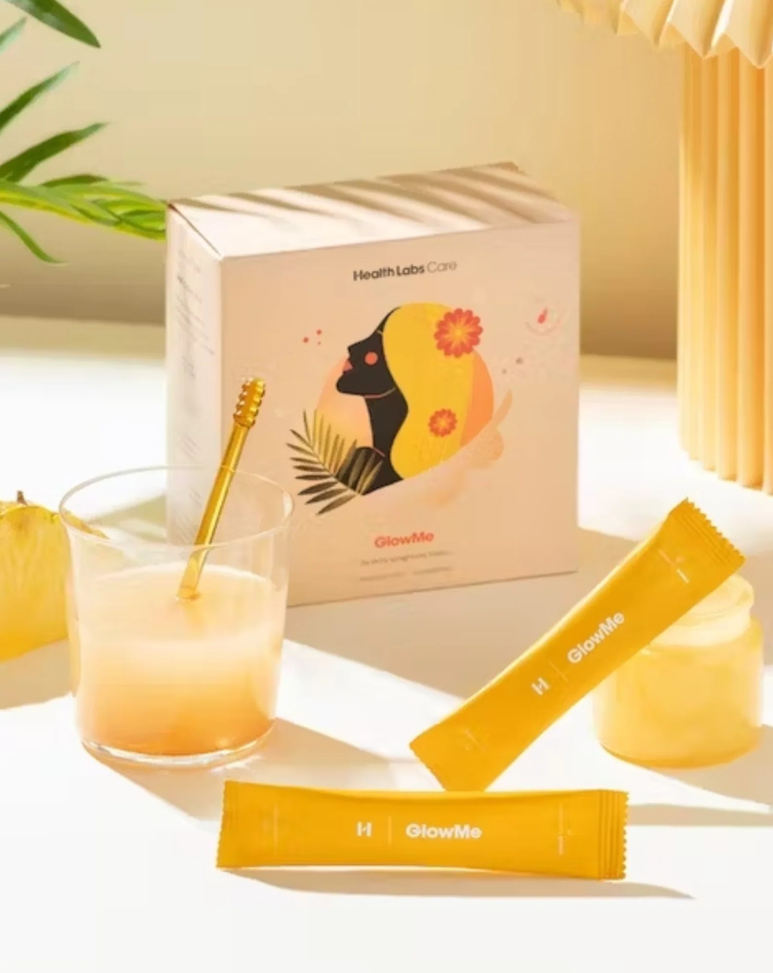 Collagène à boire GlowMe goût ananas-mangue Health Labs Care 30 sachets - Image 3