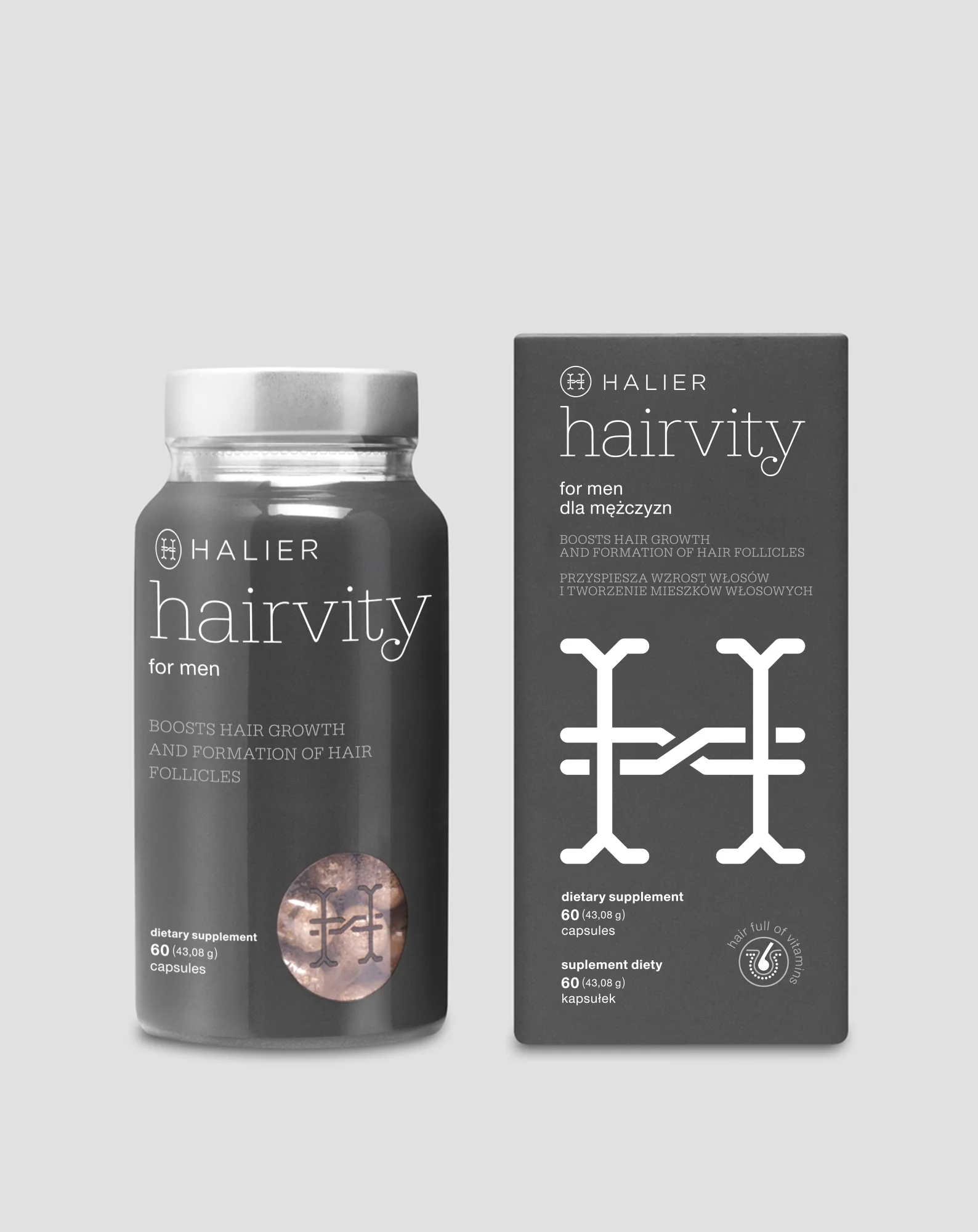 Hairvity Men Halier complément alimentaire anti-chute de cheveux pour hommes, 60 gélules - Image 5