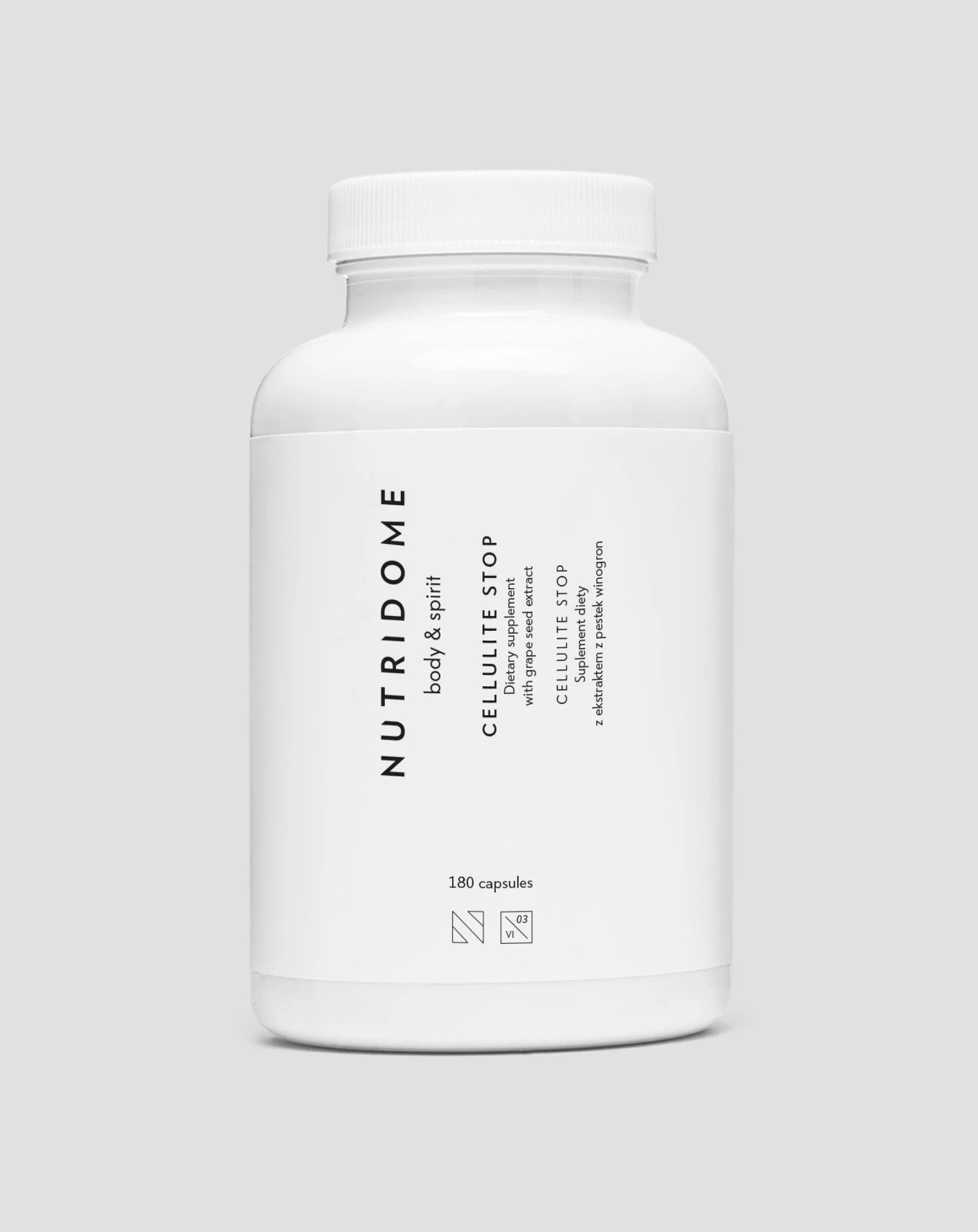 Comprimés contre la cellulite à l'extrait de pépins de raisin Cellulite Stop Nutridome 180 gélules