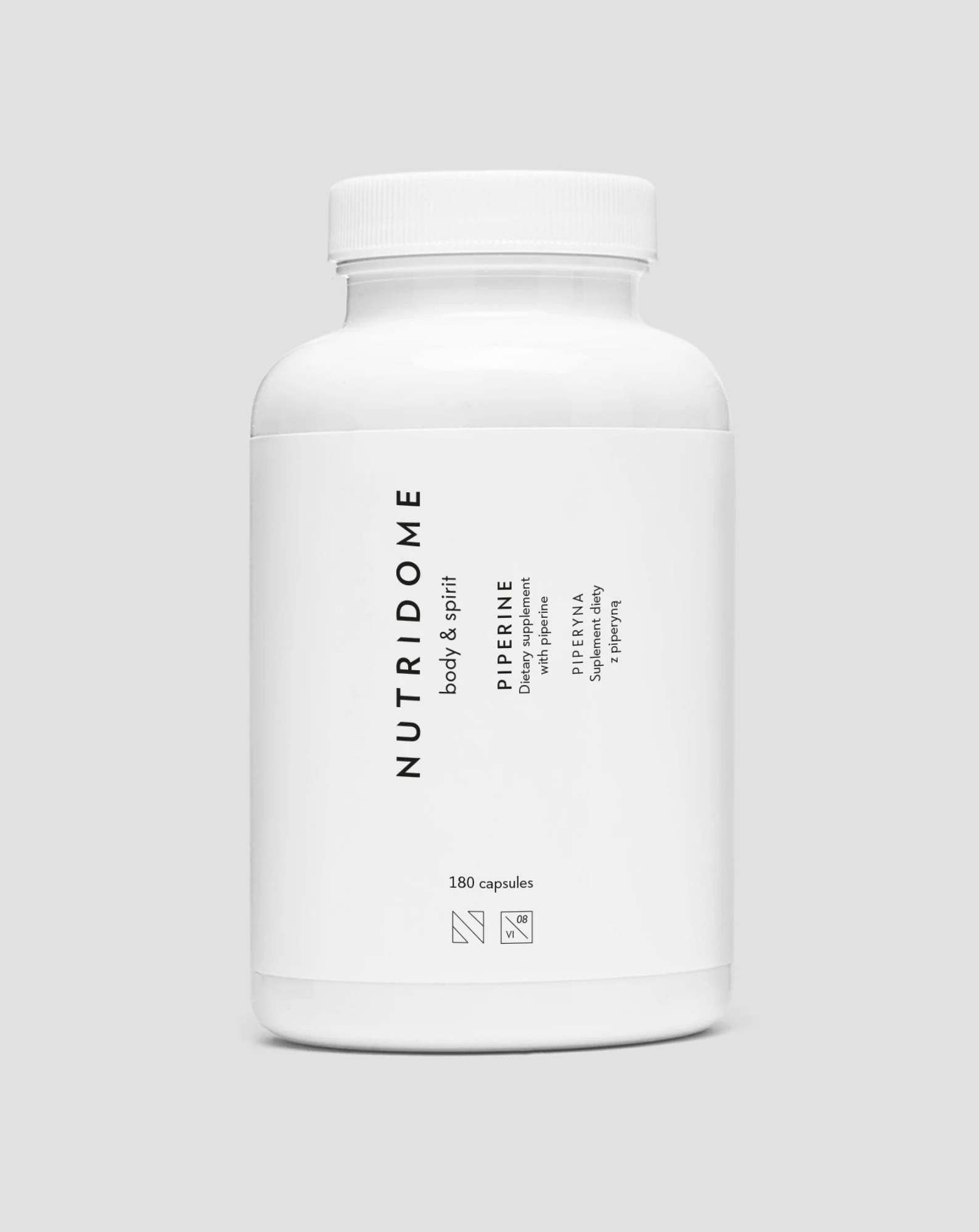 Comprimés de pipérine pour une meilleure digestion afin de favoriser la perte de poids Pipérine Nutridome 180 gélules