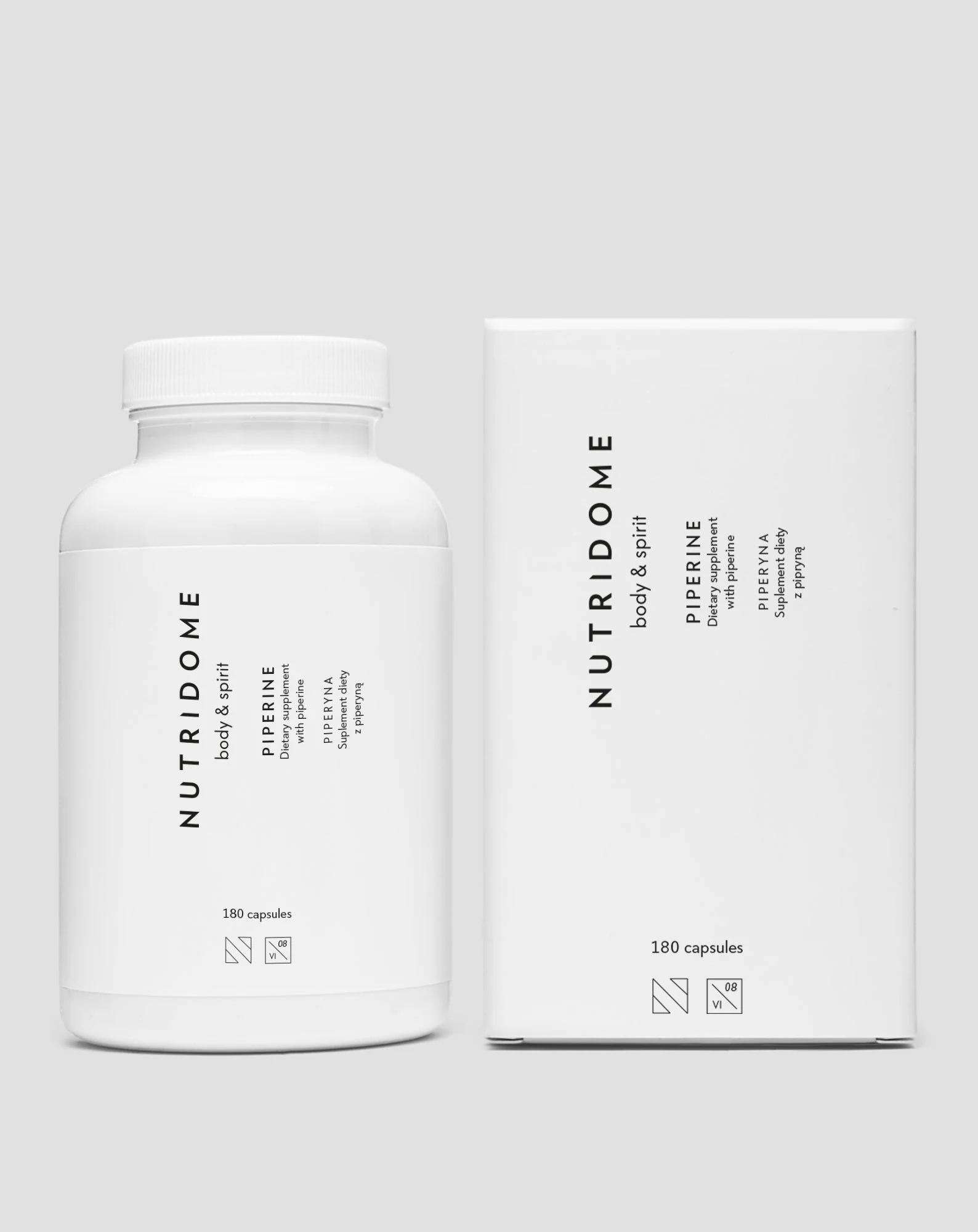 Comprimés de pipérine pour une meilleure digestion afin de favoriser la perte de poids Pipérine Nutridome 180 gélules - Image 2