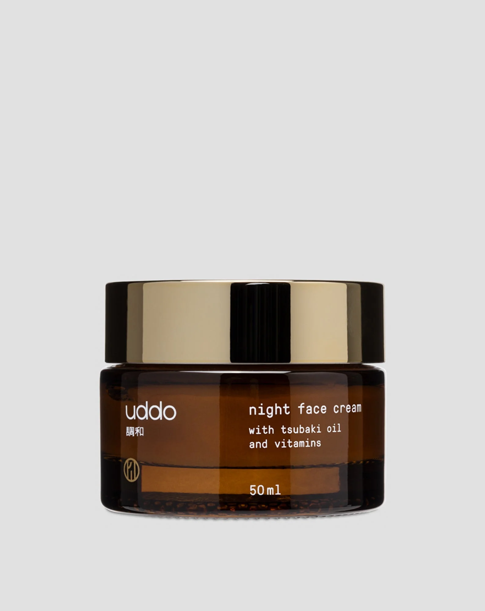 Crème de nuit hydratante pour le visage au beurre de cacao, à l’huile de tsubaki et à l’aloe vera Uddo