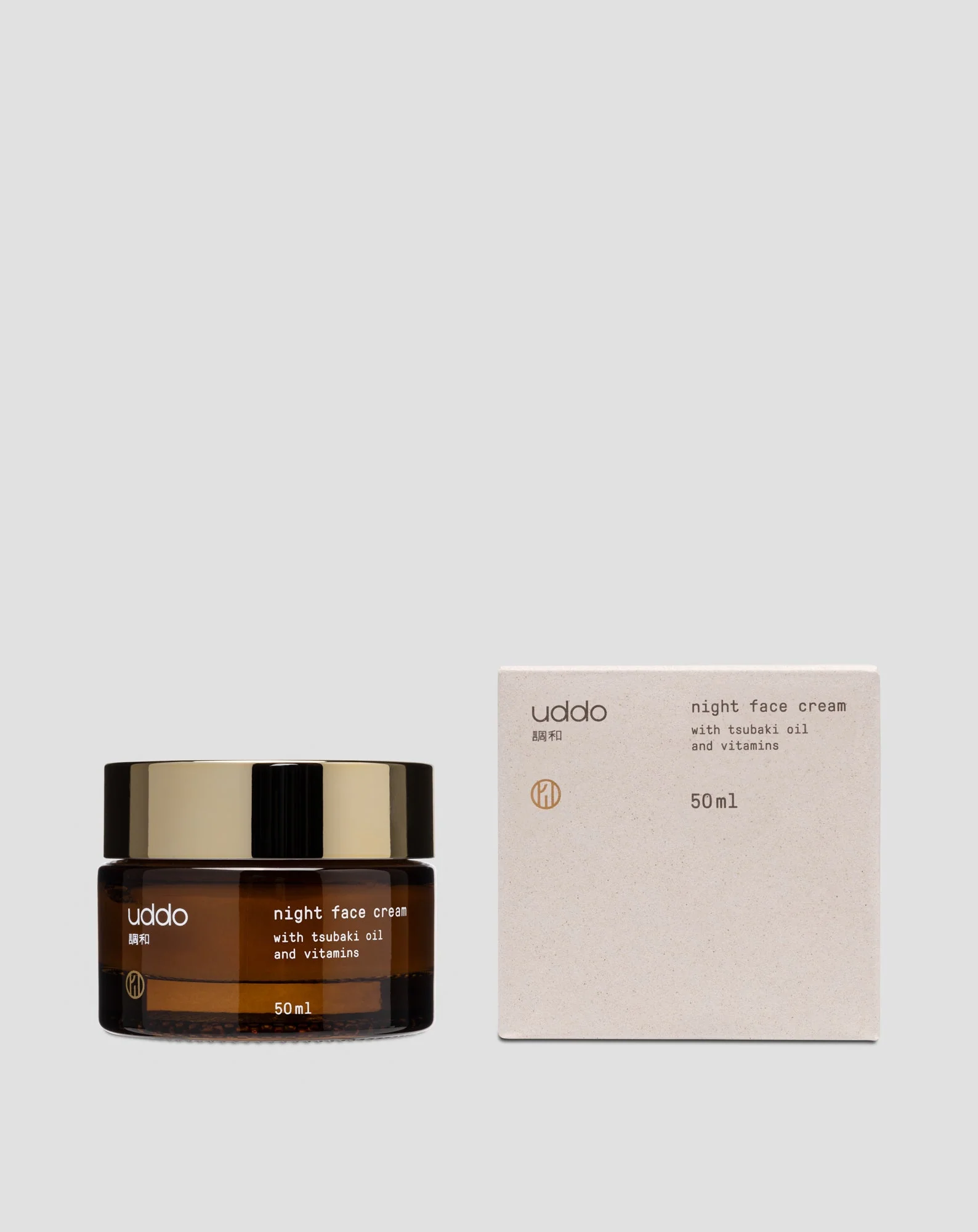 Crème de nuit hydratante pour le visage au beurre de cacao, à l’huile de tsubaki et à l’aloe vera Uddo - Image 3