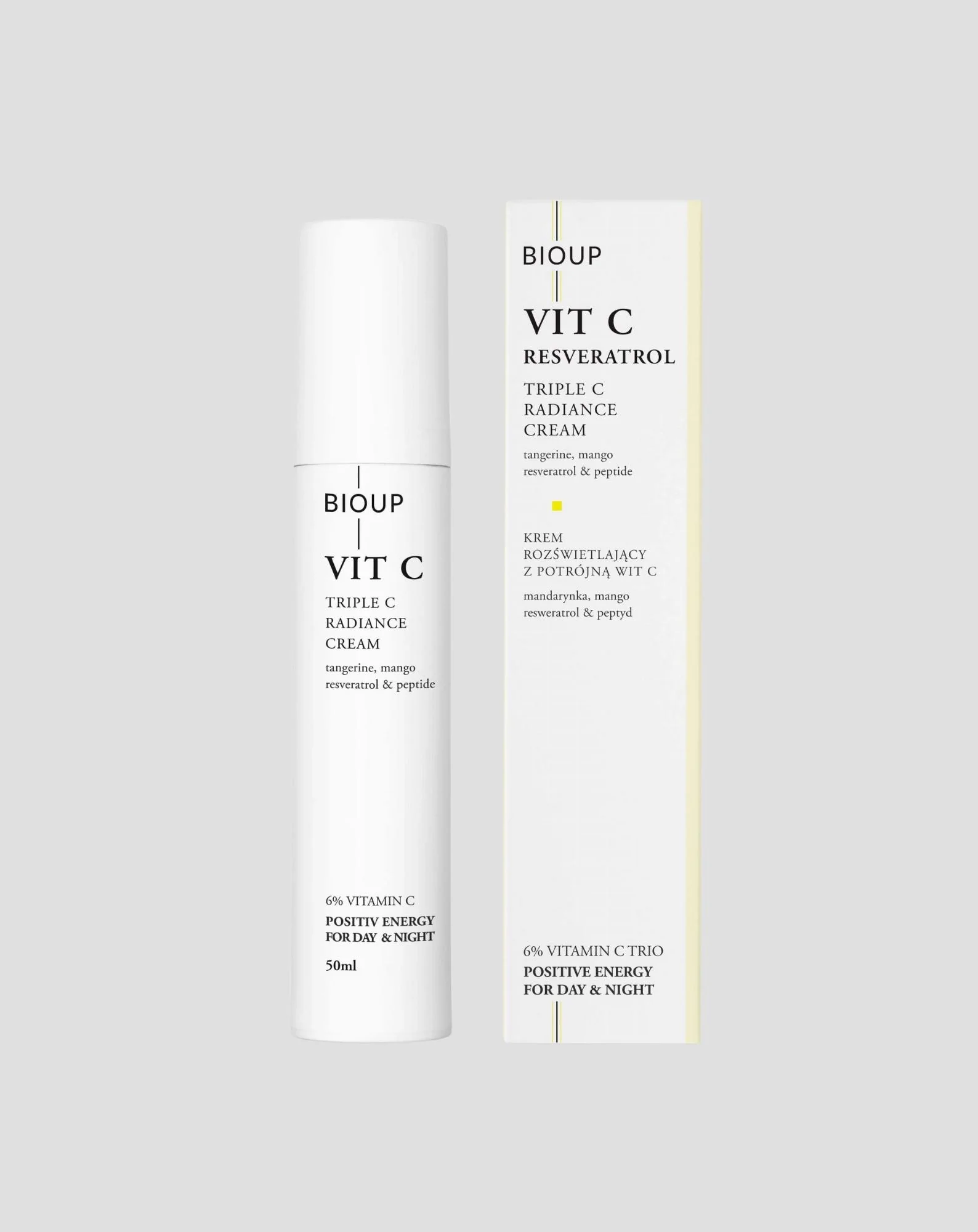 Crème éclaircissante à la triple vitamine C et au resvératrol BIOUP
