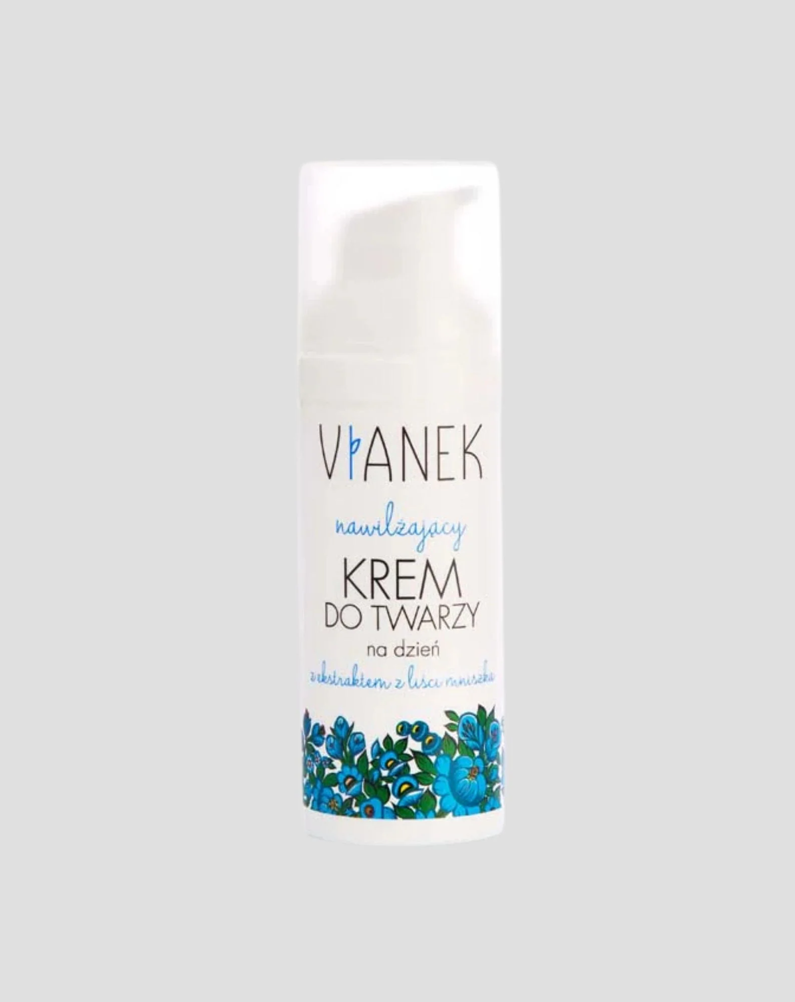 Crème hydratante pour le visage à l’extrait de feuille de pissenlit pour peaux sèches et sensibles Vianek