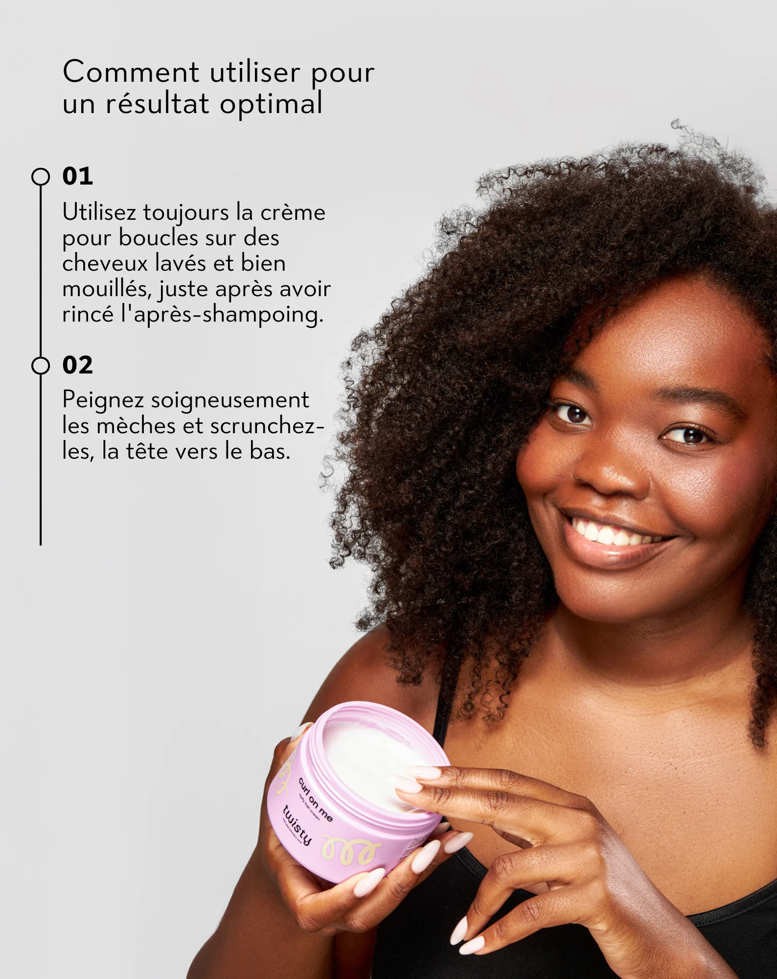Crème pour cheveux bouclés à base d'extraits de graines de lin et d'avoine - Twisty - Image 3