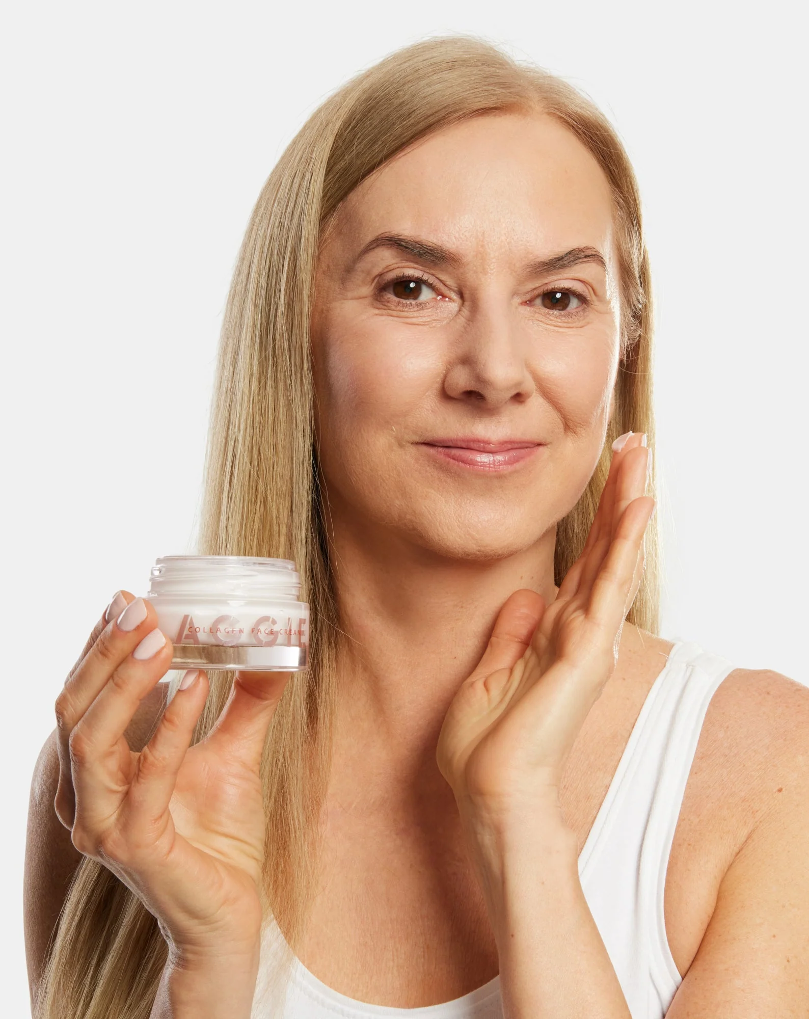 Crème pour peaux matures au collagène, à l'acide hyaluronique et à la vitamine E pour les femmes de plus de 50 ans Aggie - Image 3