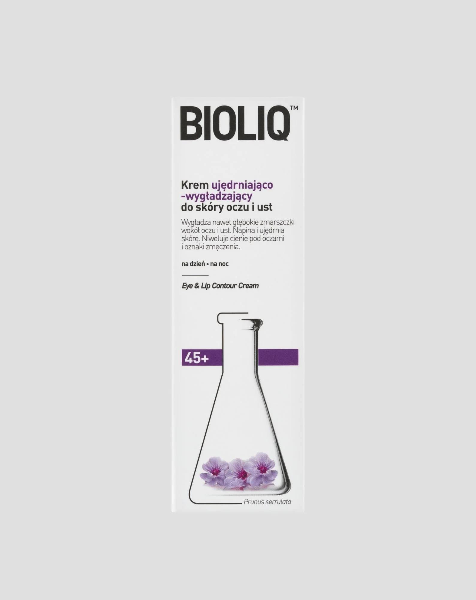 Crème raffermissante et lissante pour la peau des yeux et des lèvres 45+ Bioliq