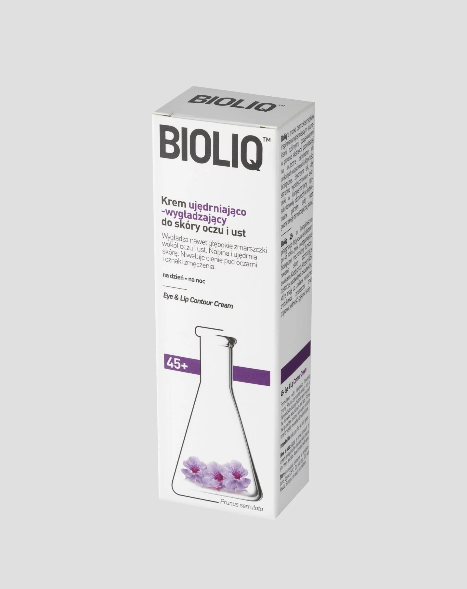 Crème raffermissante et lissante pour la peau des yeux et des lèvres 45+ Bioliq - Image 2
