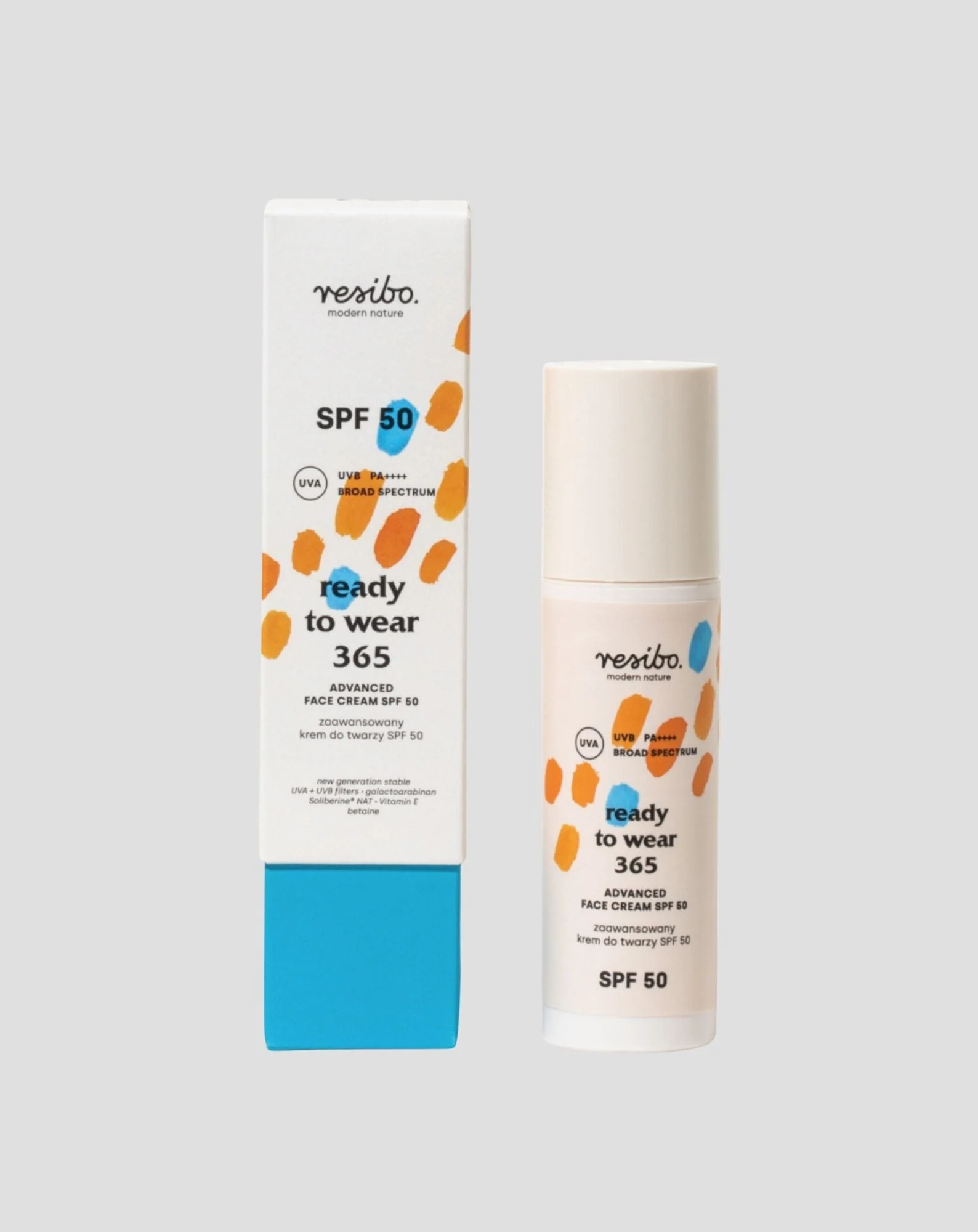 Crème visage avancée SPF 50 pour ralentir le vieillissement de la peau Ready to wear 365 Resibo - Image 3