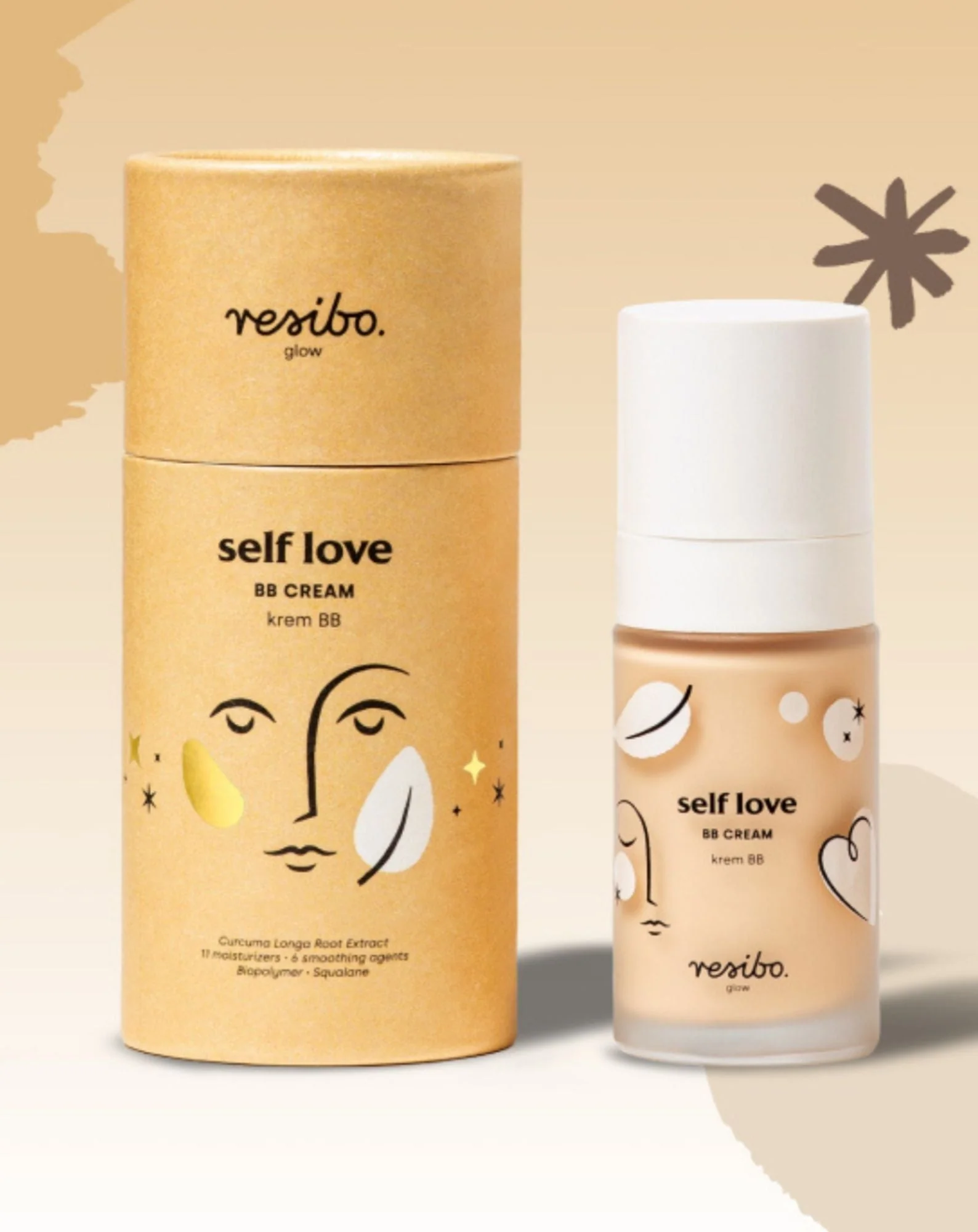 Crème visage naturelle et biologique BB Self Love couleur beige clair 30 ml Resibo - Image 2