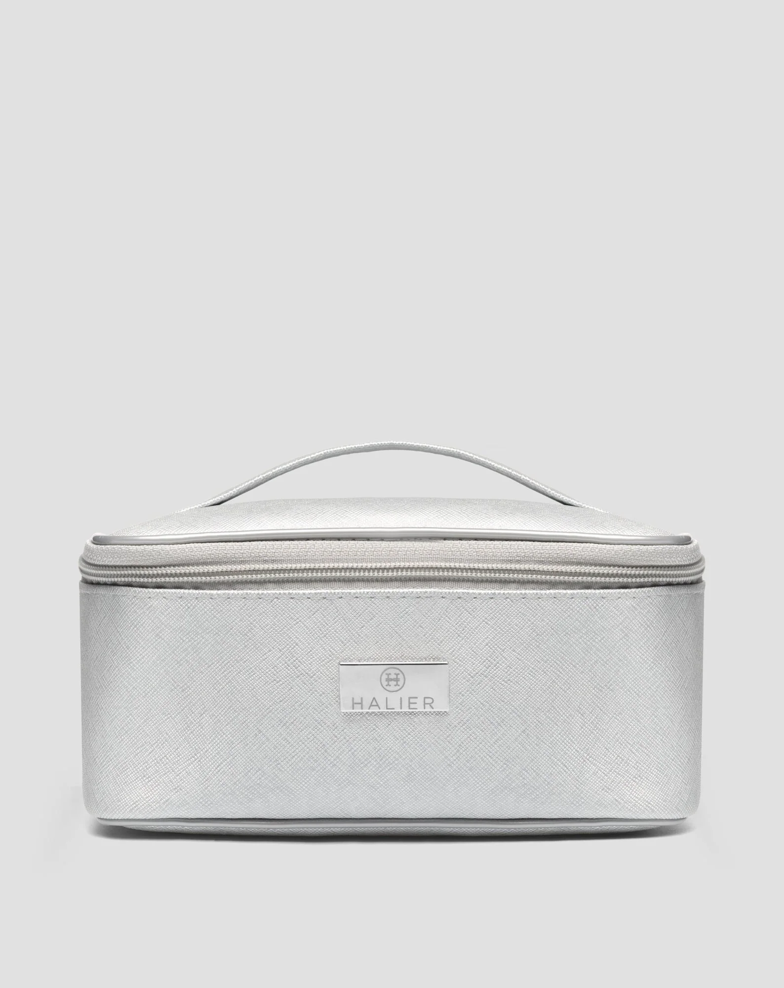 Élégante trousse à cosmétiques pour hommes et femmes en argent Halier