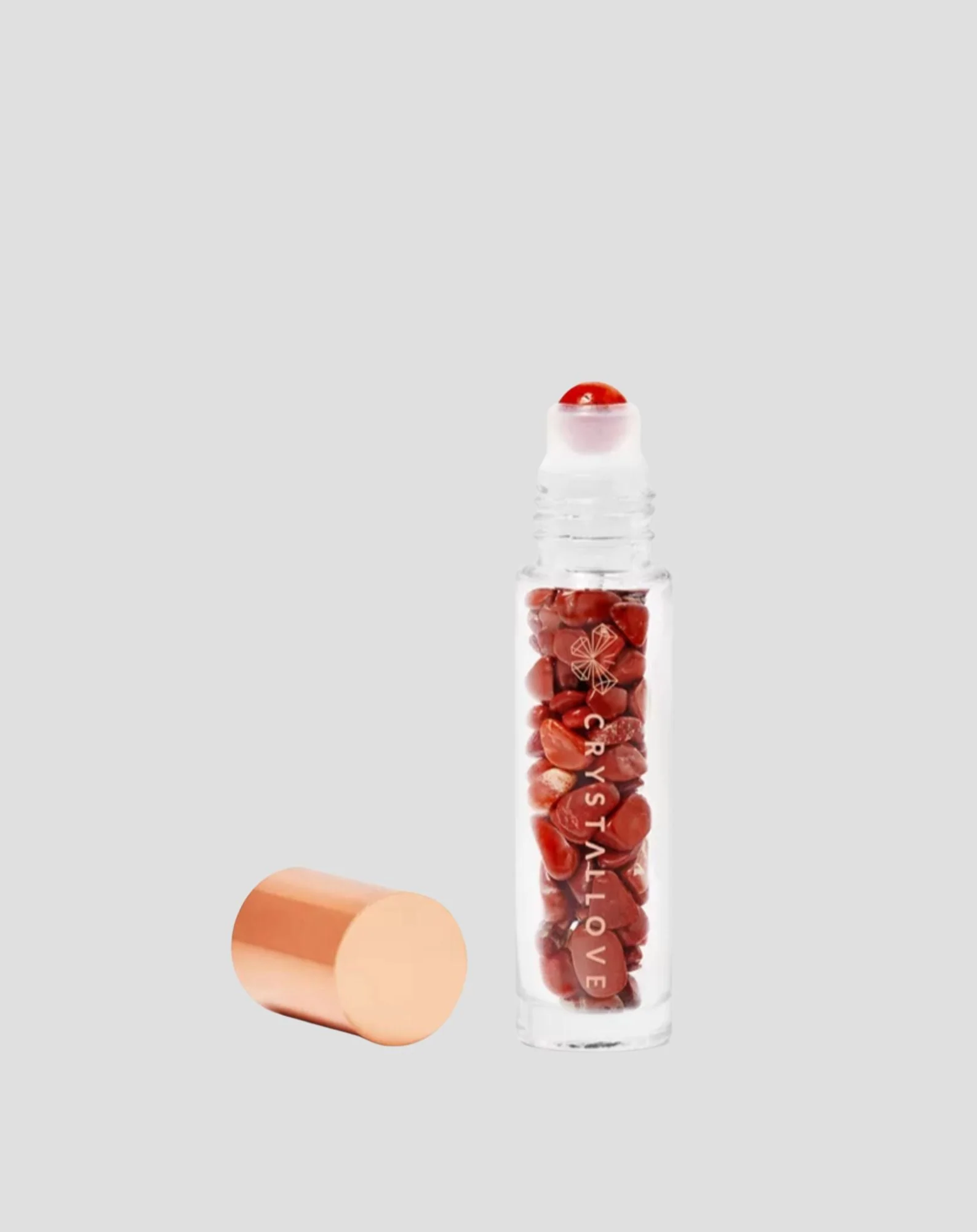 Flacon avec cristaux pour huile – jaspe rouge Crystallove