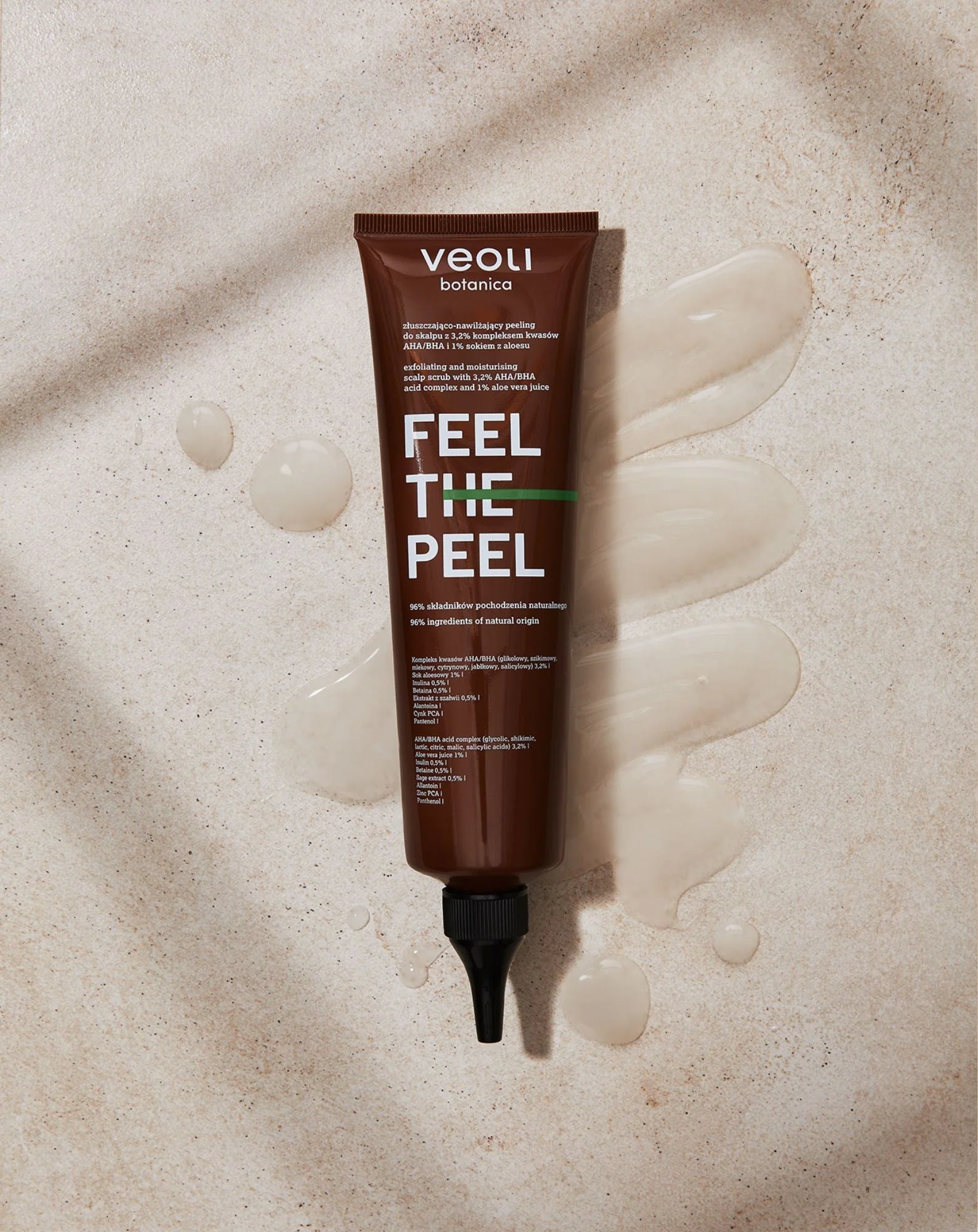 Gommage du cuir chevelu au complexe d'acides AHA/BHA et au jus d'aloe vera Veoli Botanica - Image 2