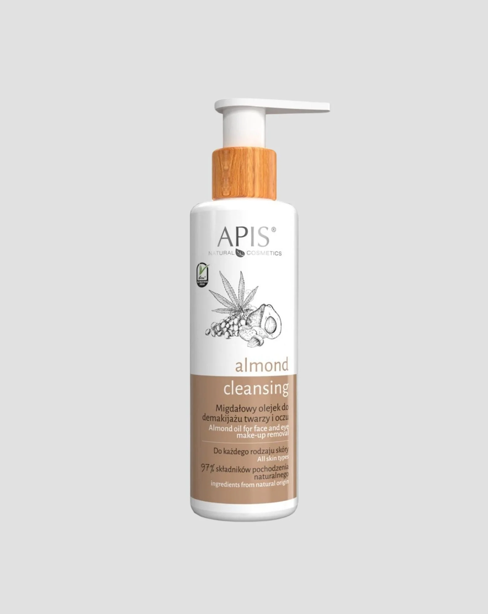 Huile démaquillante aux amandes pour le visage et les yeux Almond Cleansing Apis