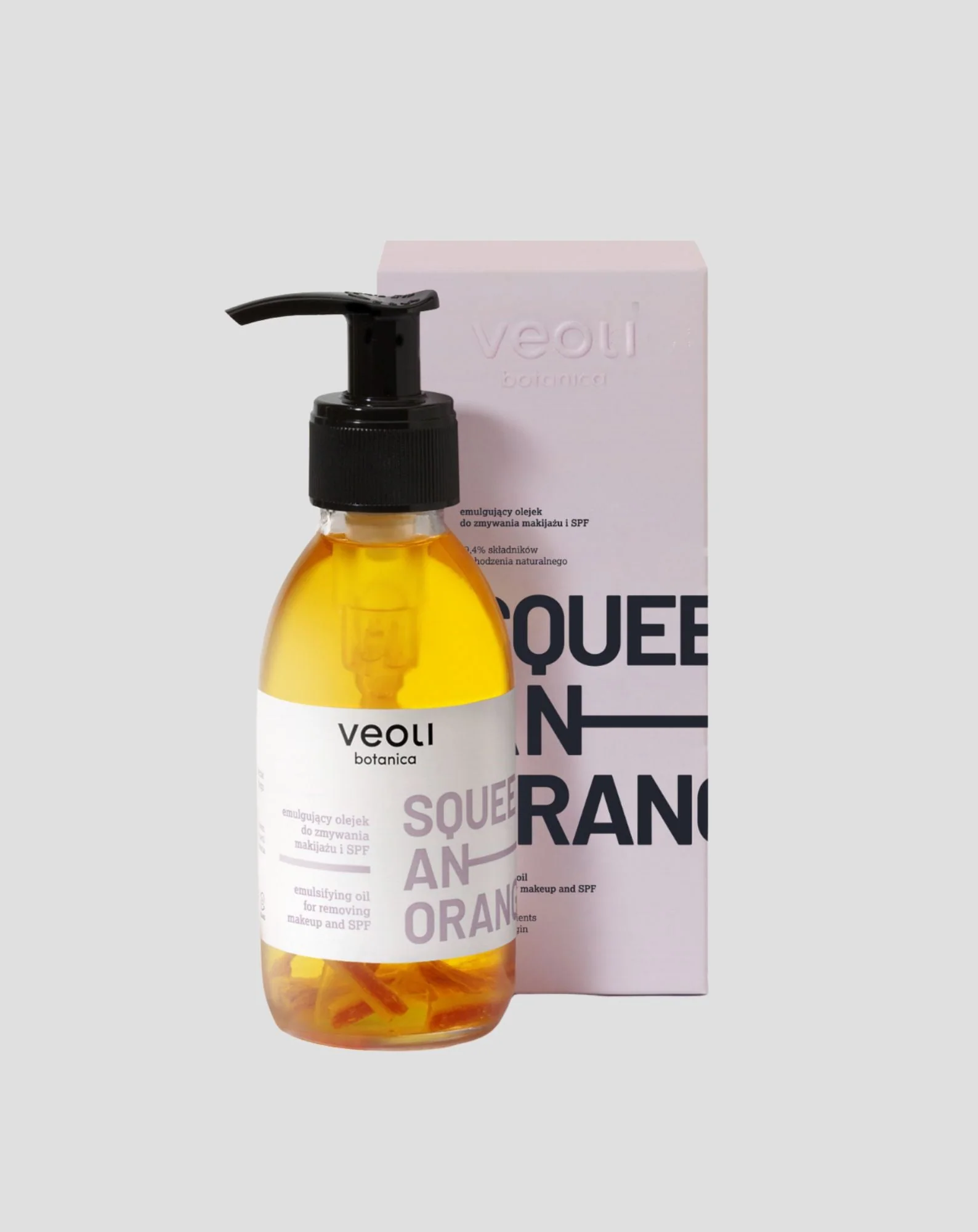 Huile démaquillante émulsifiante et Spf squeeze an orange Veoli Botanica