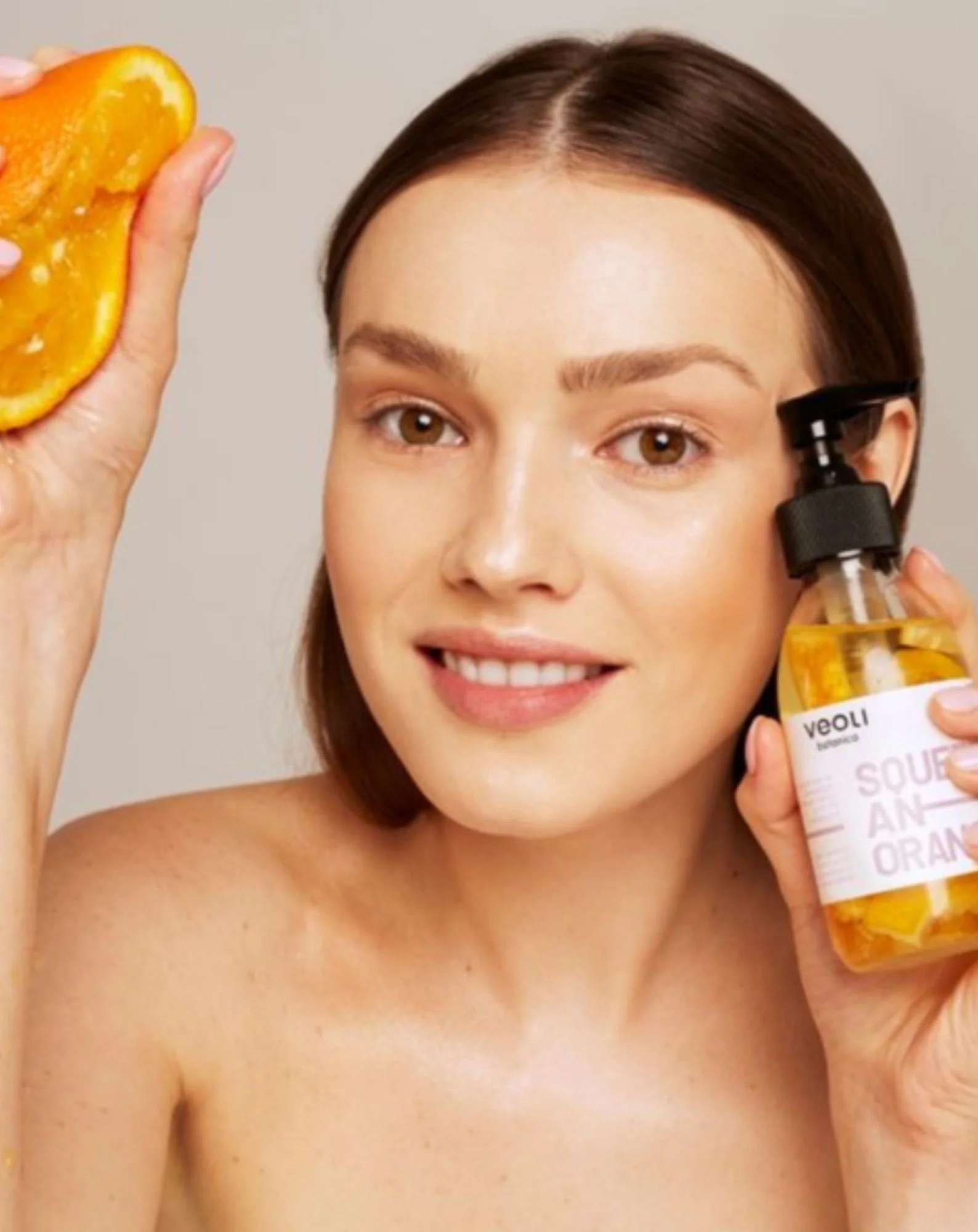 Huile démaquillante émulsifiante et Spf squeeze an orange Veoli Botanica - Image 2