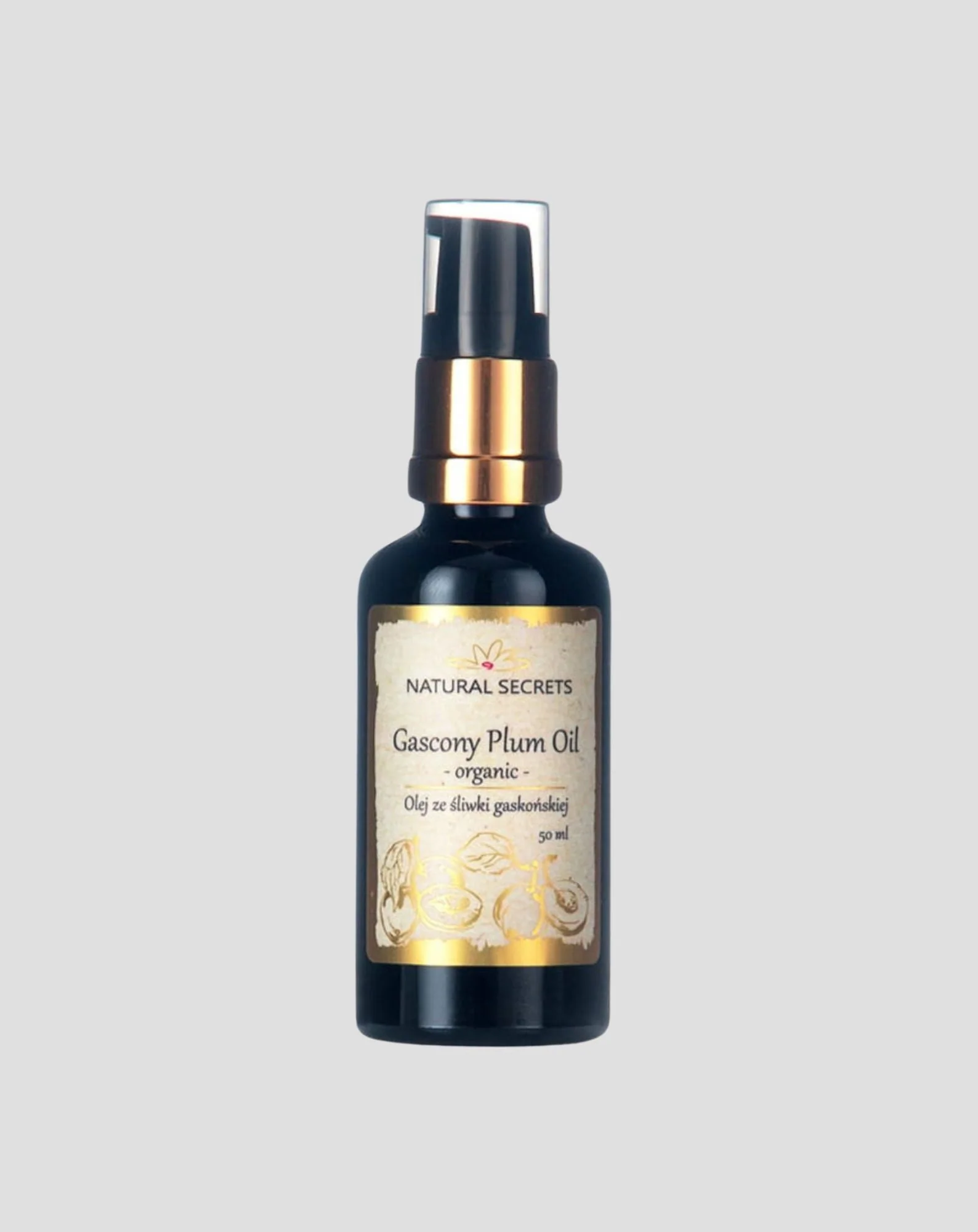 Huile luxueuse de prune de Gascogne française 100% biologique Natural Secrets