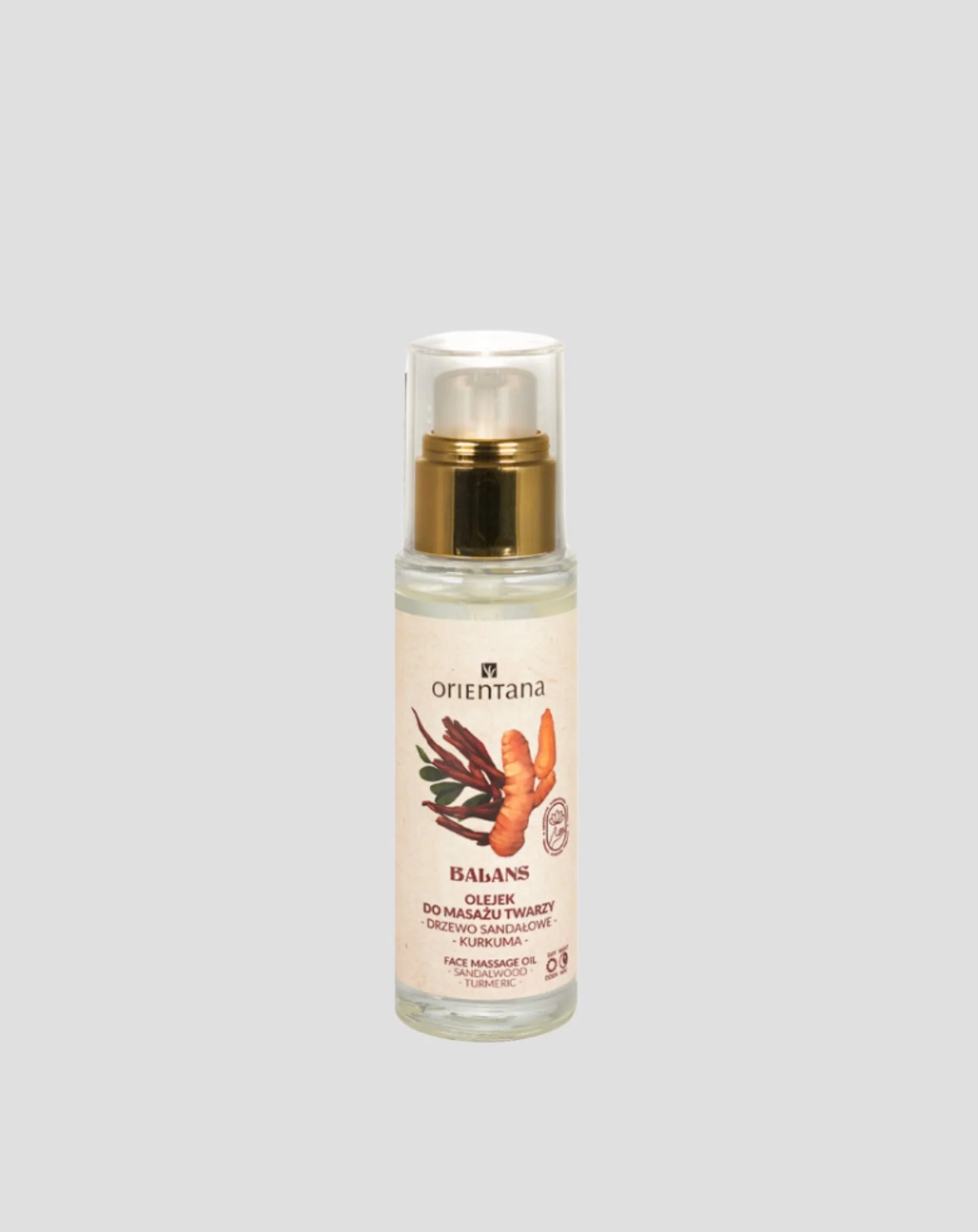 Huile pour le visage au bois de santal et au curcuma Orientana