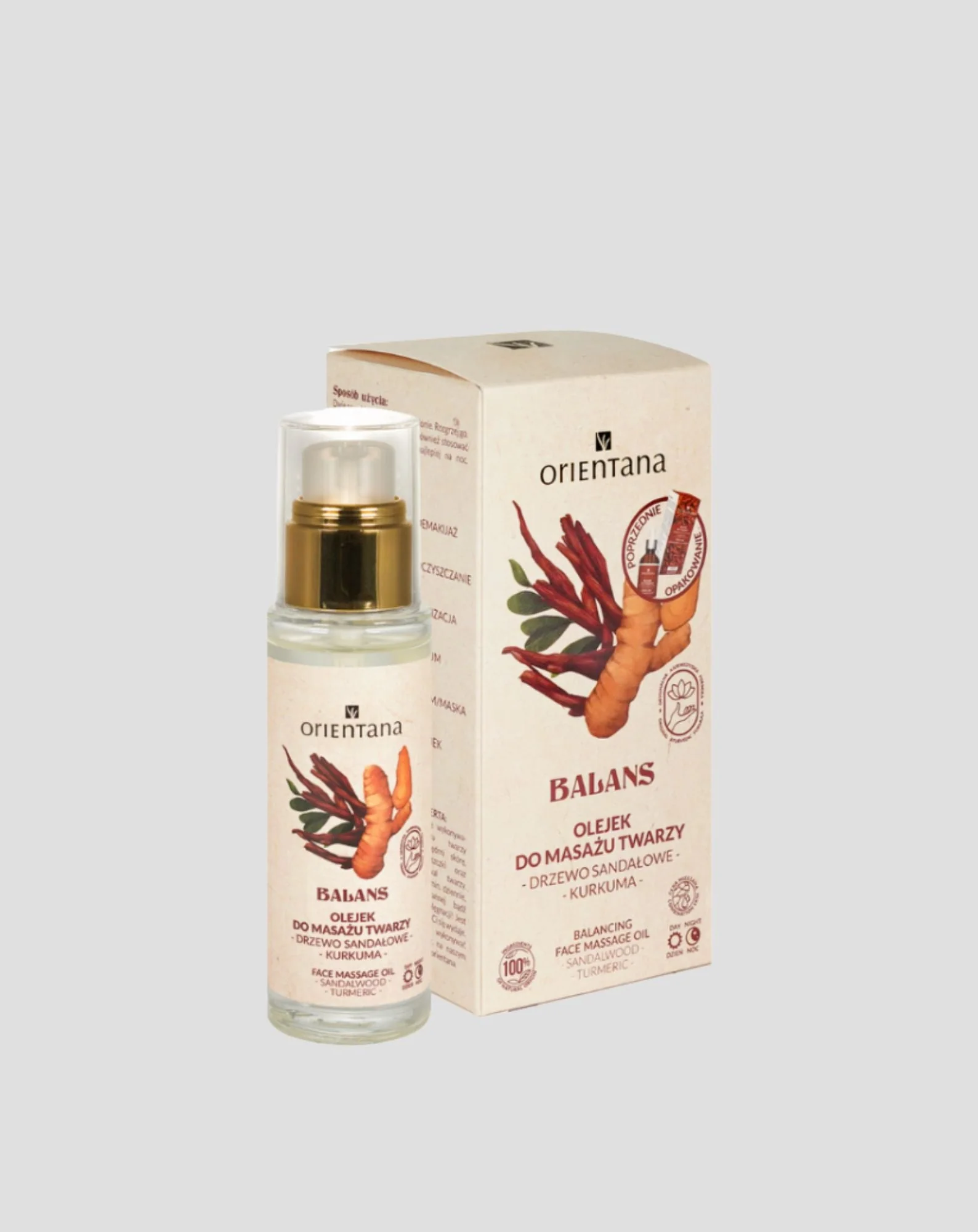 Huile pour le visage au bois de santal et au curcuma Orientana - Image 2