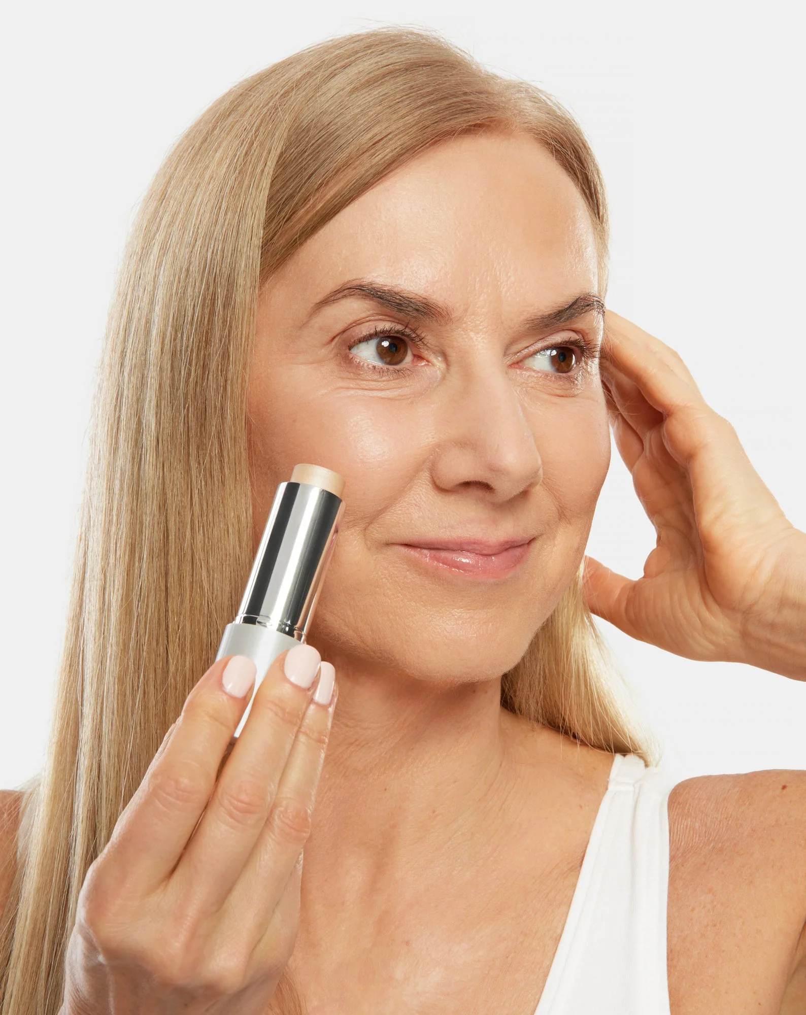 Highlighter en stick à l’huile de ricin et au beurre de karité pour les peaux matures 50+ Aggie - Image 3