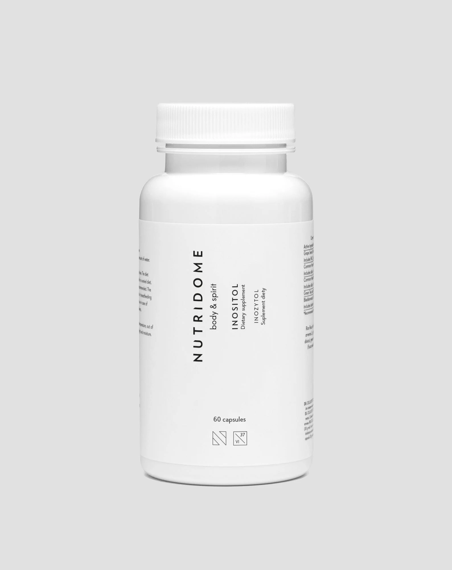 Inositol Nutridome pour la réduction du sucre et le fonctionnement normal du système nerveux - 60 pcs.