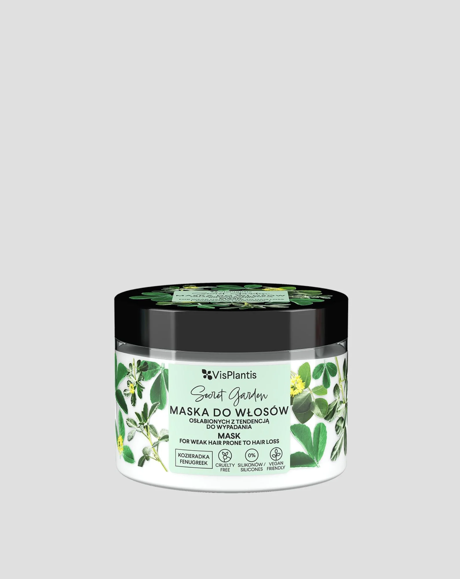 Masque pour cheveux affaiblis ayant tendance à tomber avec du fenugrec et du navet noir Vis Plantis