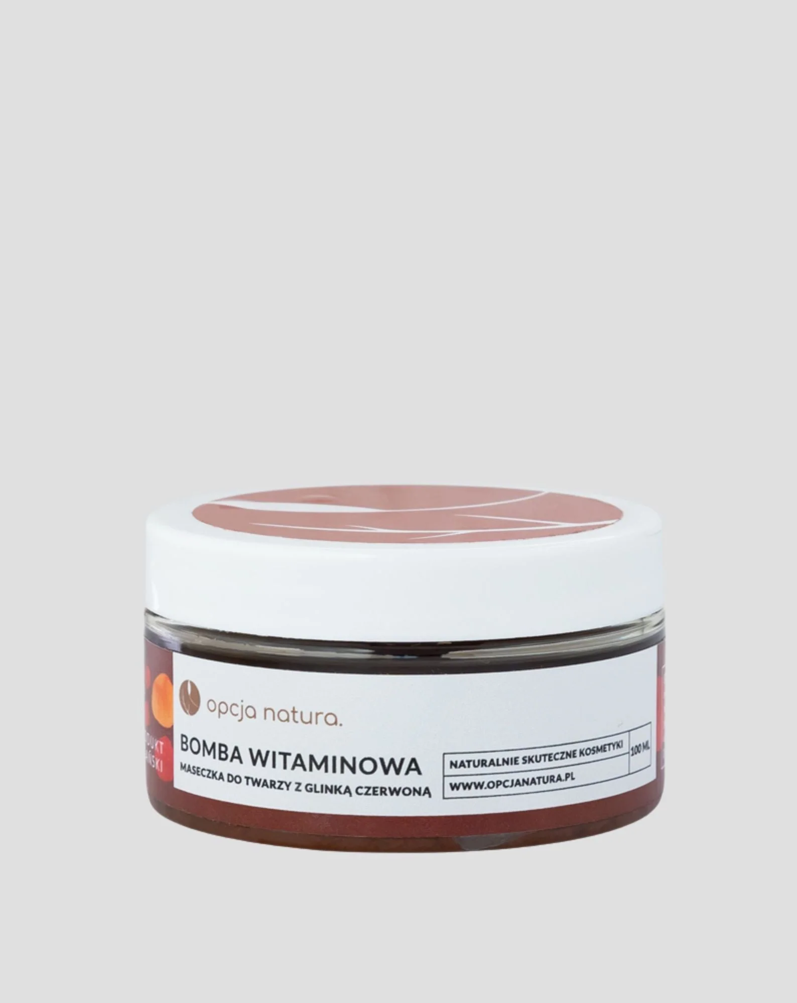 Masque visage et corps Bombe vitaminée à l'argile rouge 100 % naturel Opcja Natura