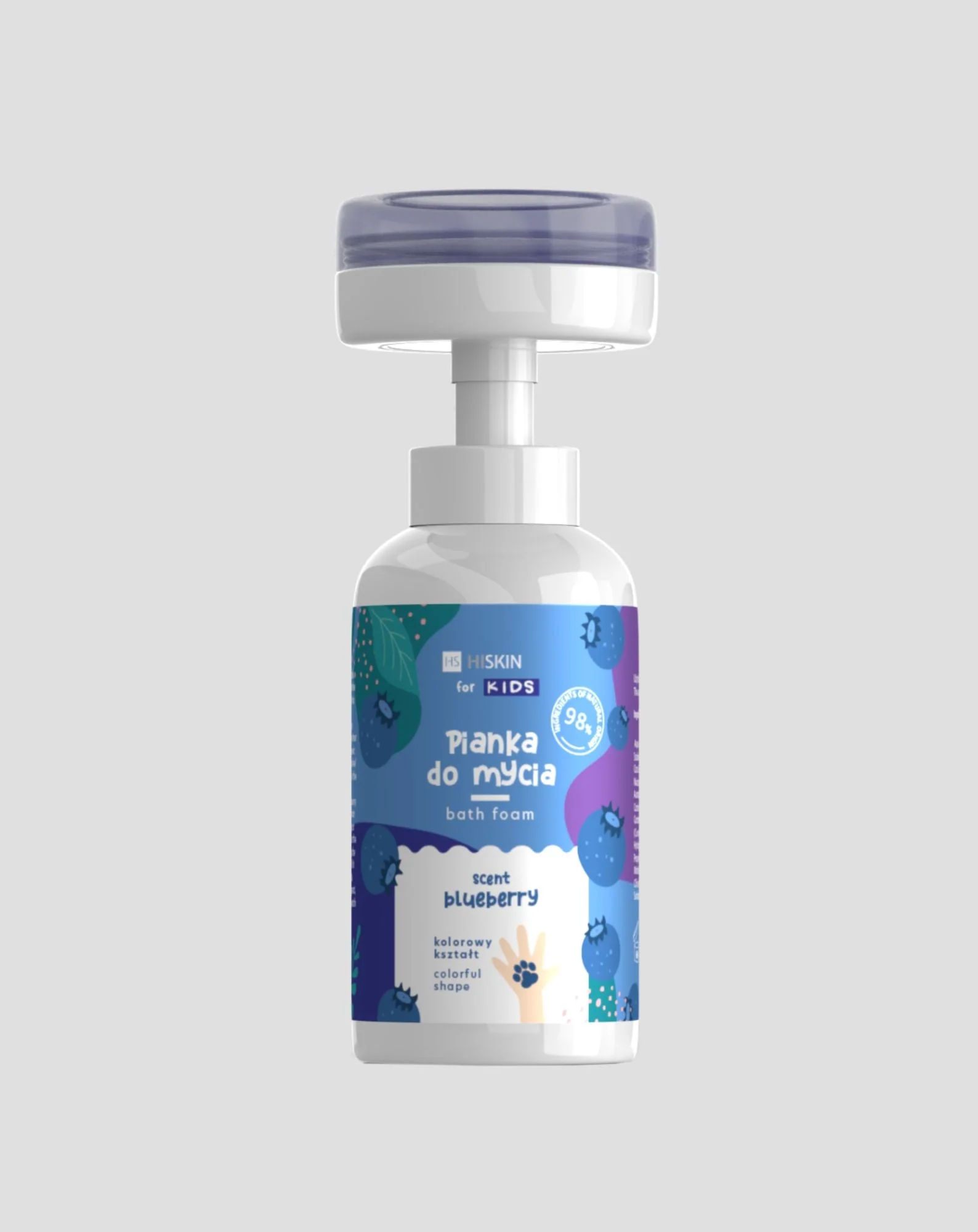 Mousse lavante corps et mains au parfum de baies pour les enfants HiSkin