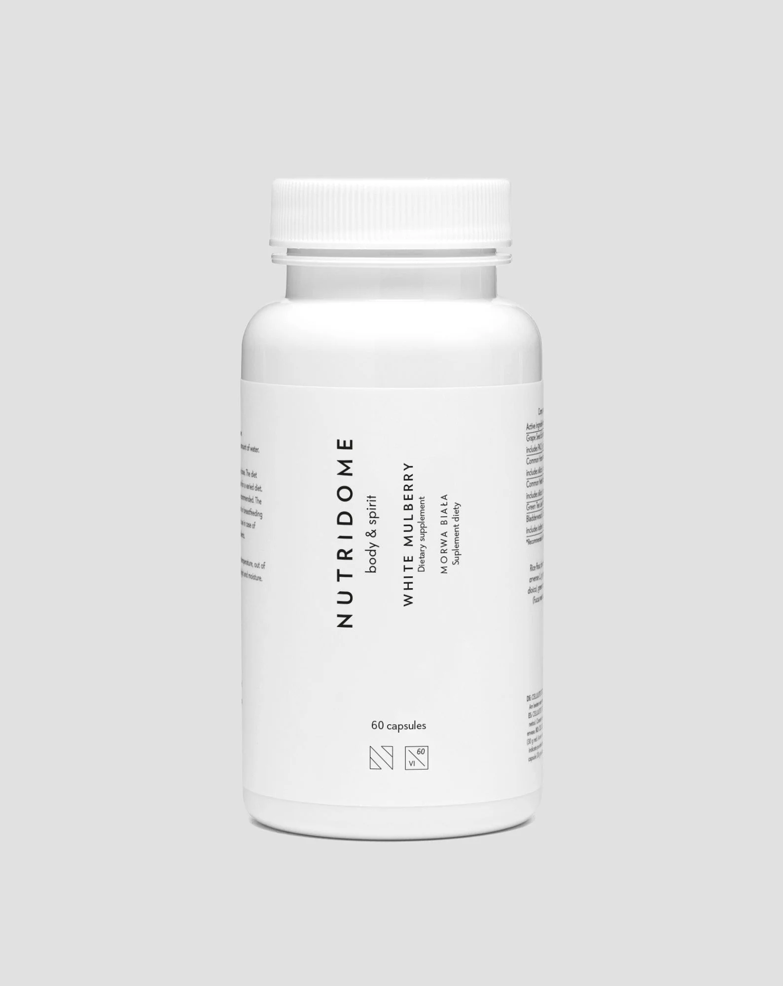 Complément alimentaire de mûrier blanc Nutridome pour le métabolisme et le maintien de la glycémie - 60 gélules