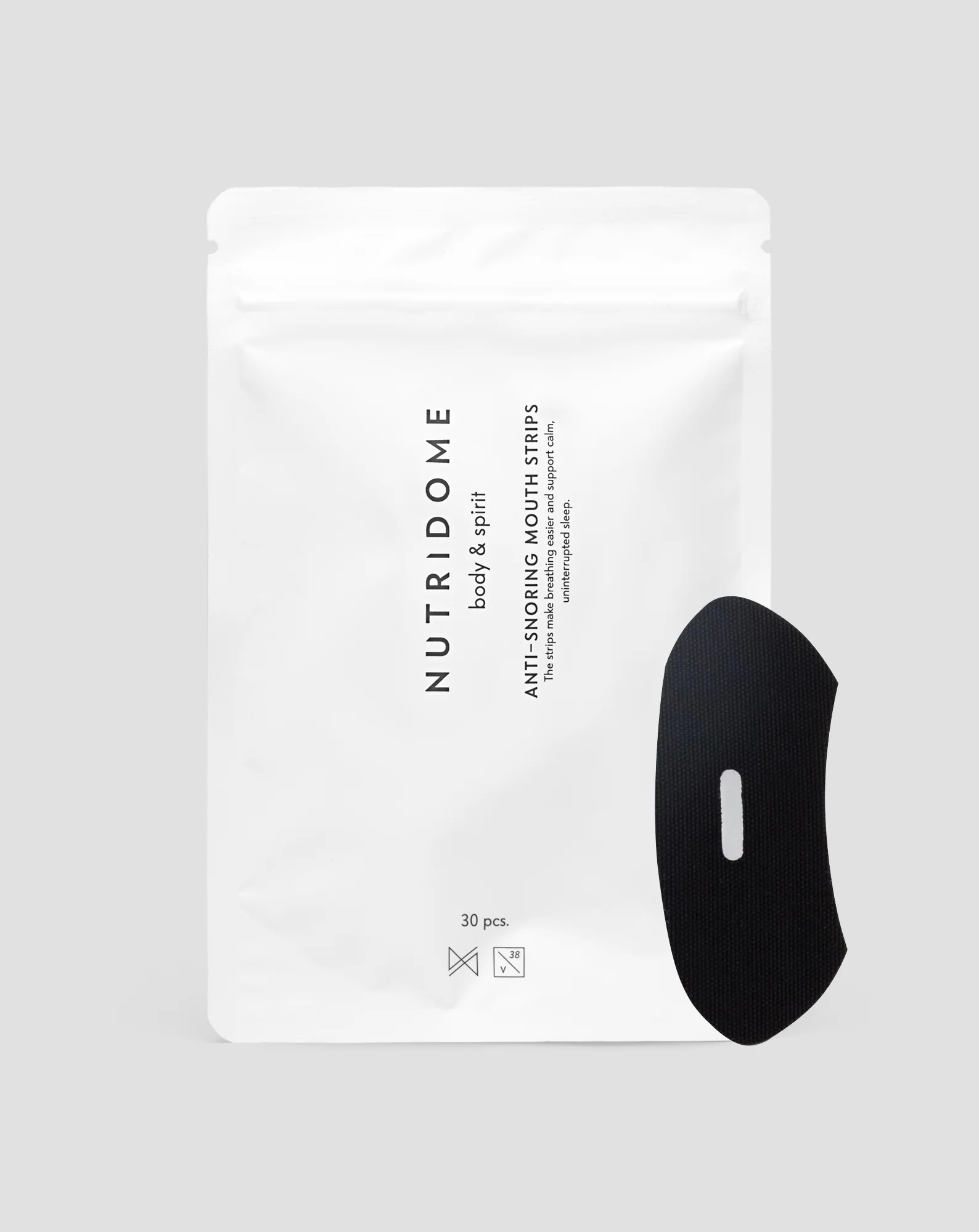 Nutridome patch à lèvres anti-ronflement en soie naturelle de bambou 30 pcs.