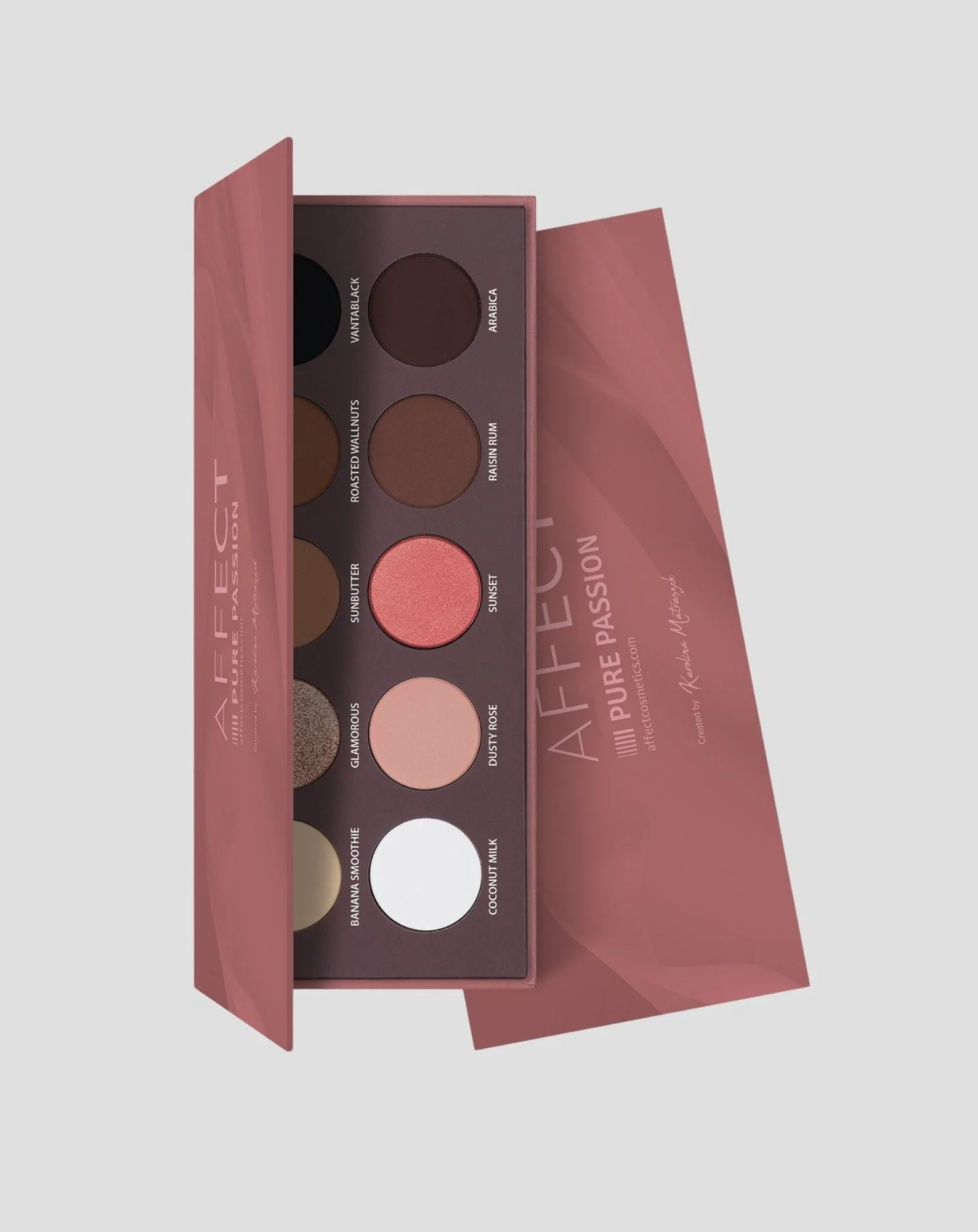 Palette d'ombres pressées longue durée Pure Passion Affect Professional Cosmetics