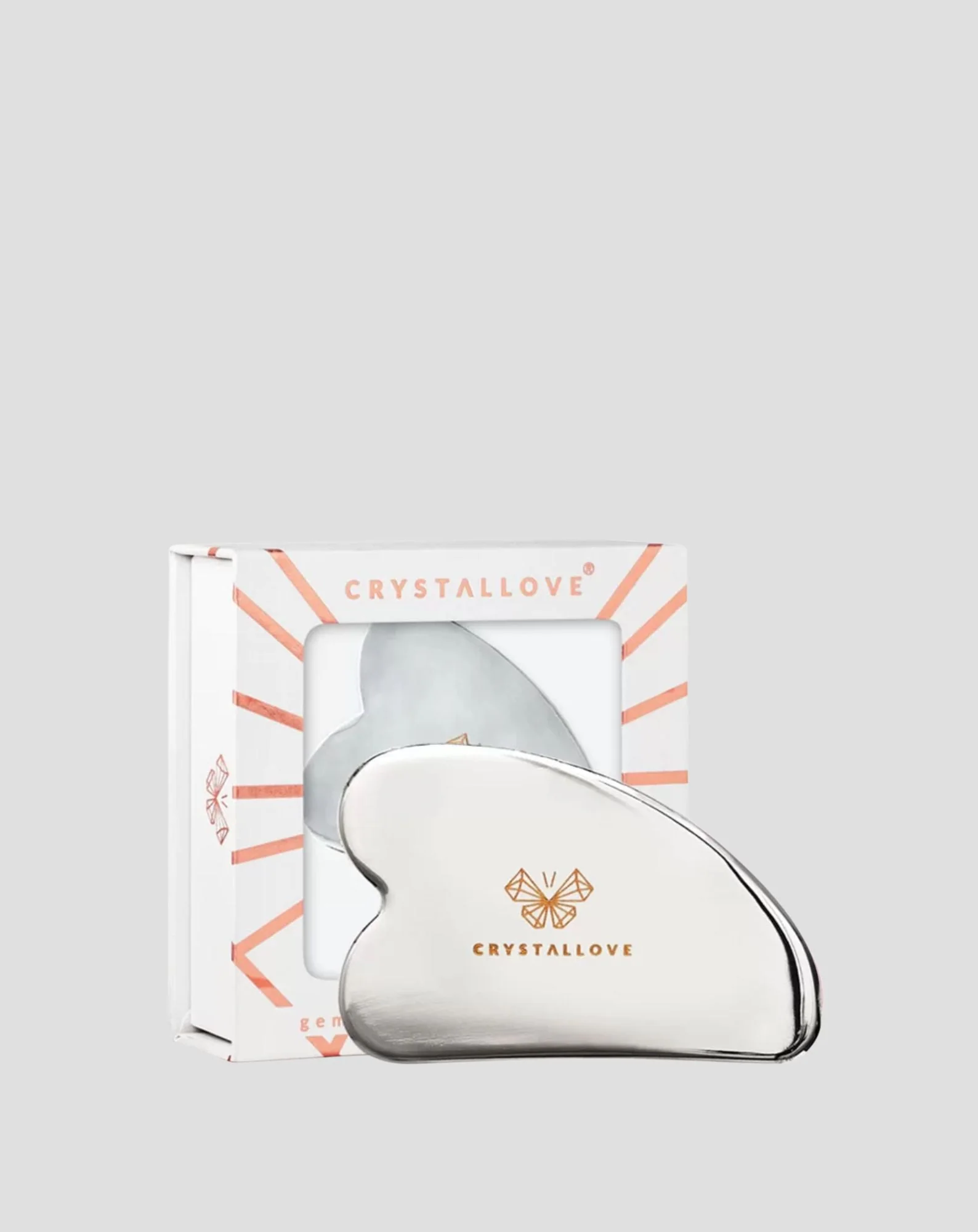 Plaque de massage du visage gua sha en acier inoxydable Cryo Ice Gua Sha Crystallove
