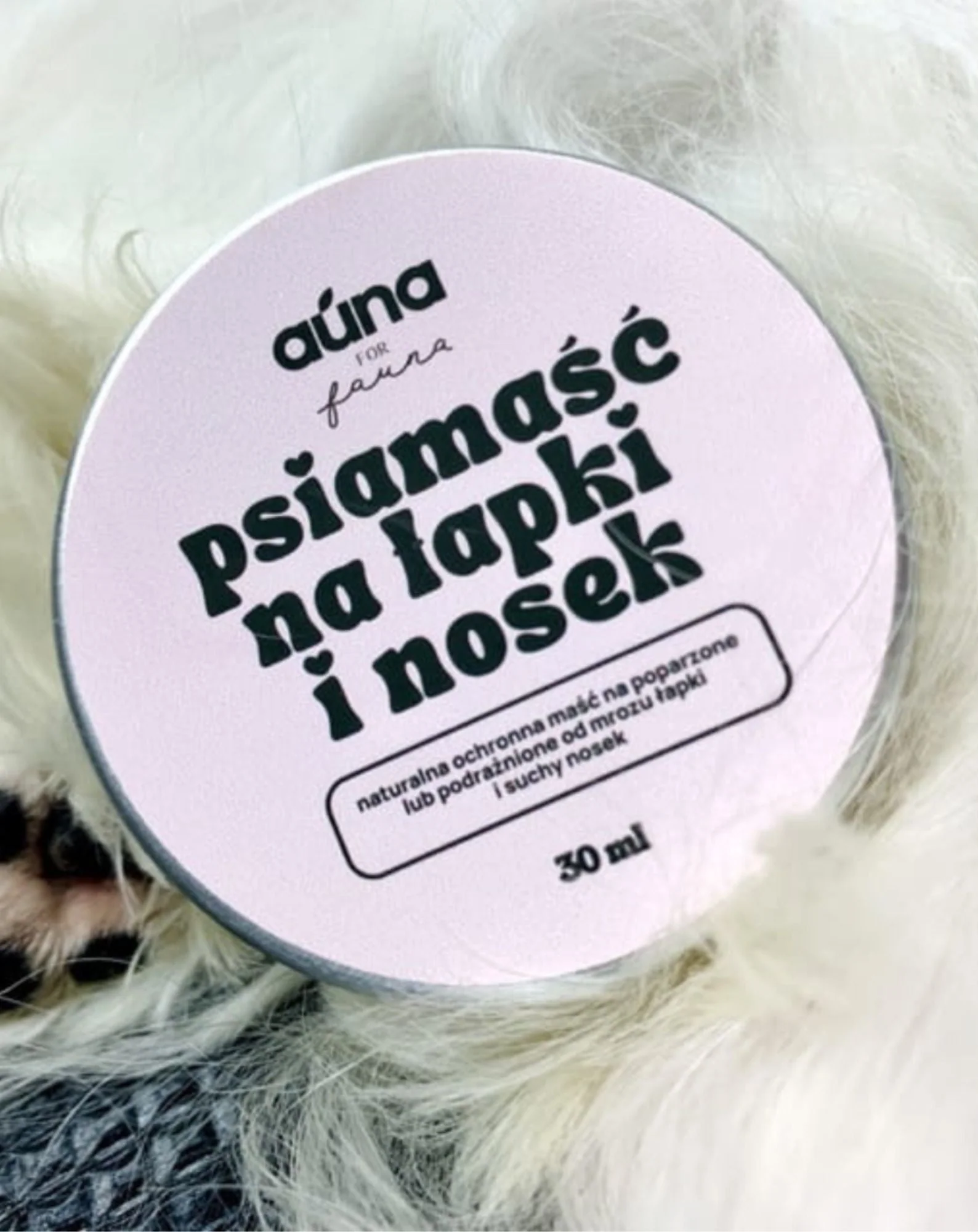 Pommade protectrice naturelle pour chiens pour protéger les pattes et la truffe sèche Auna For Fauna 30 ml - Image 2