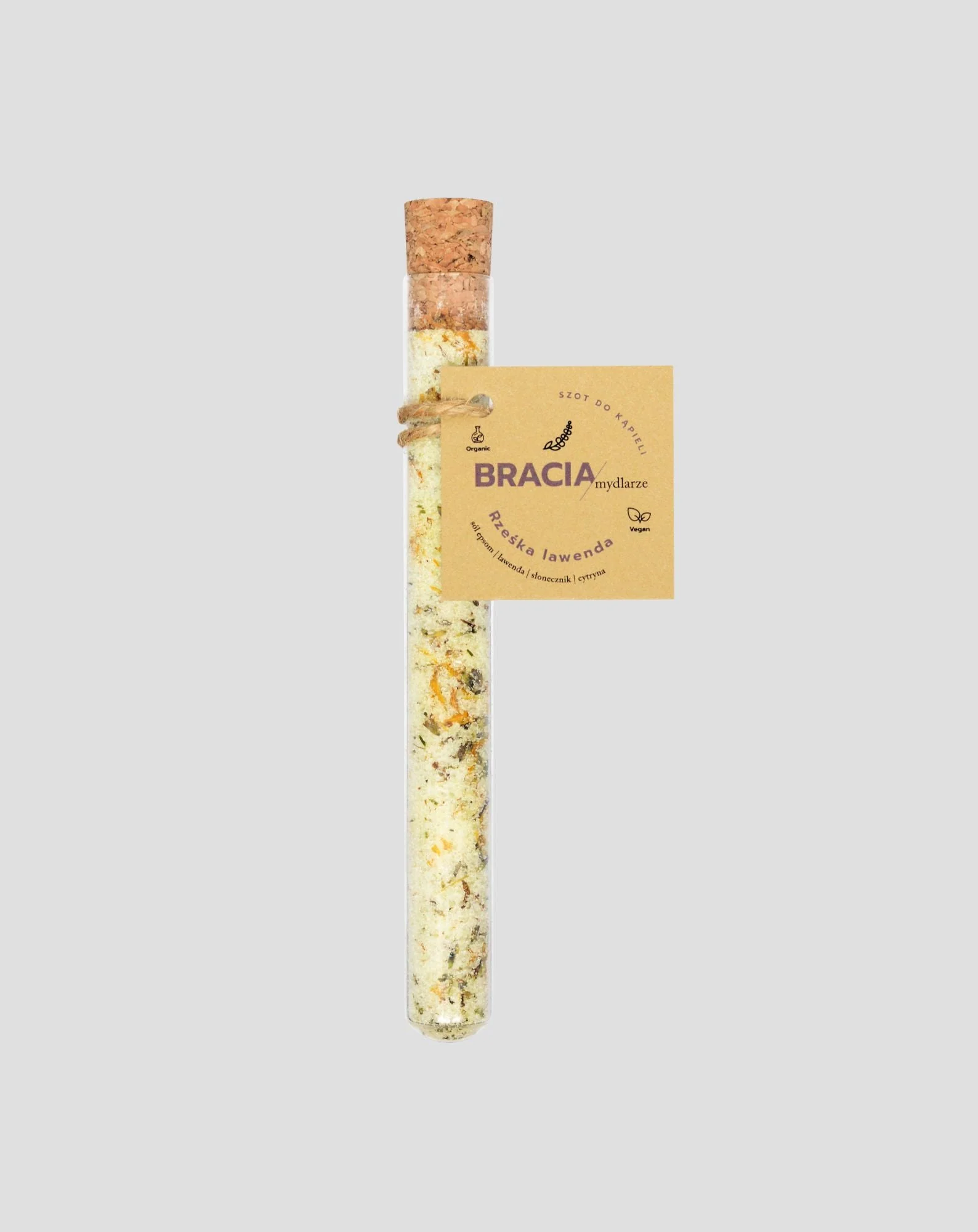 Potion de bain régénérant au sel d’Epsom Lavande fraîche Bracia Mydlarze