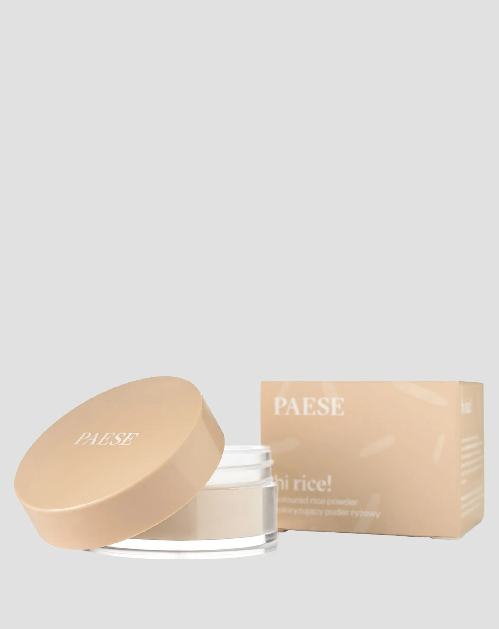 Poudre de riz en vrac fixatrice et matifiante couleur beige clair Hi Rice Paese - Image 4