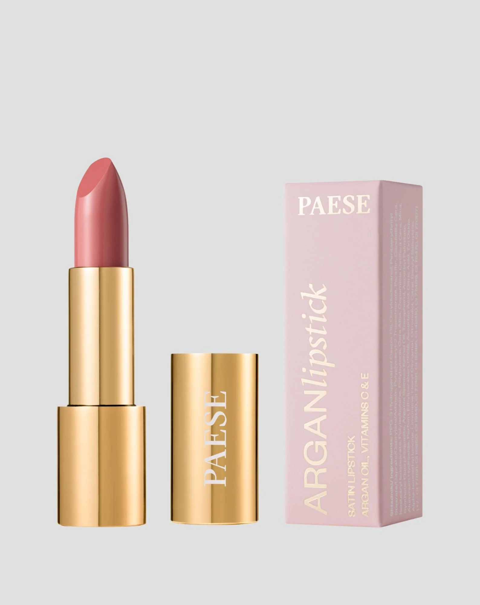 Rouge à lèvres crémeux à l'huile d'argan couleur magnétique rose satiné n° 75 Paese - Image 3